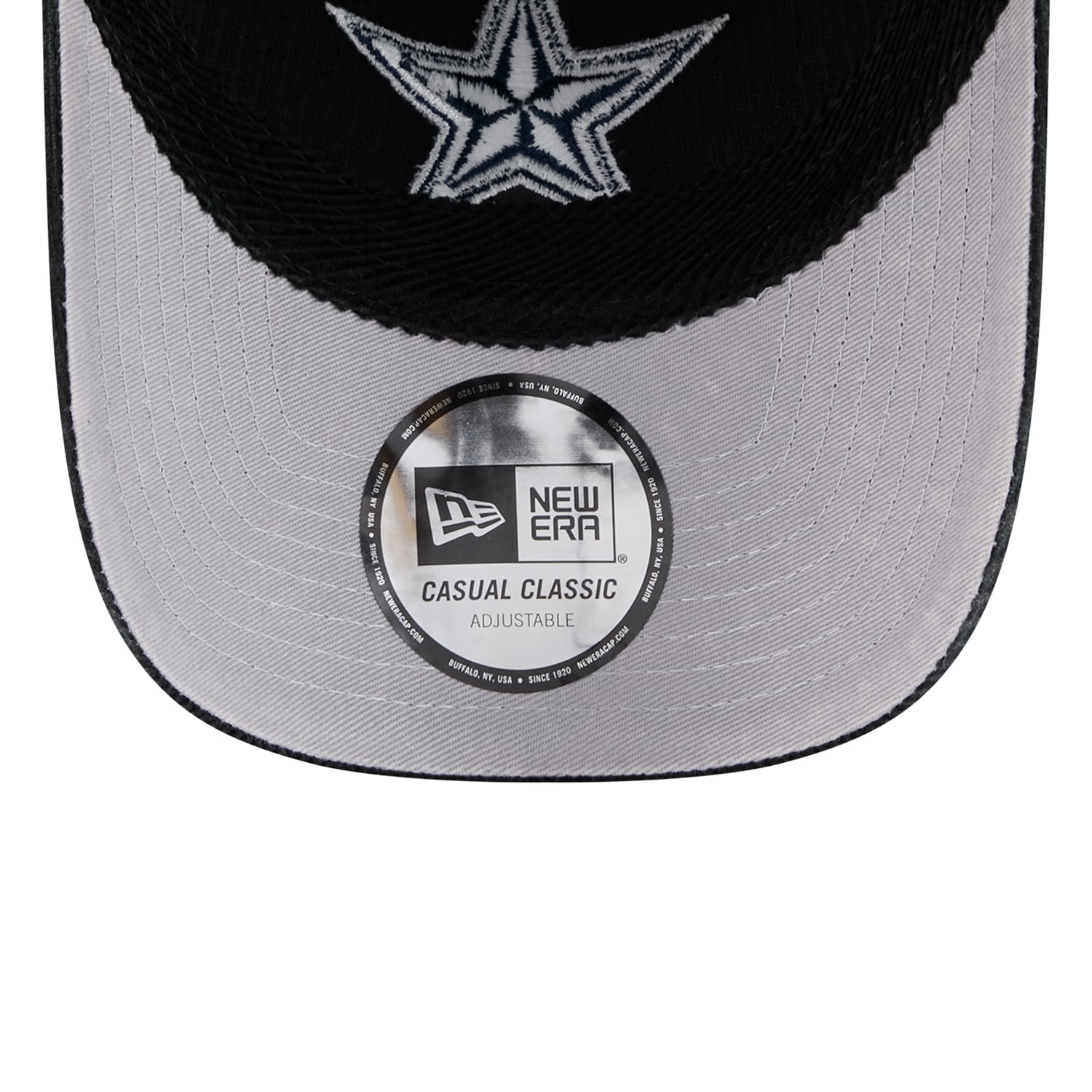 Casquette New Era noire Dallas Cowboys en velours côtelé, style classique et ajustable pour homme