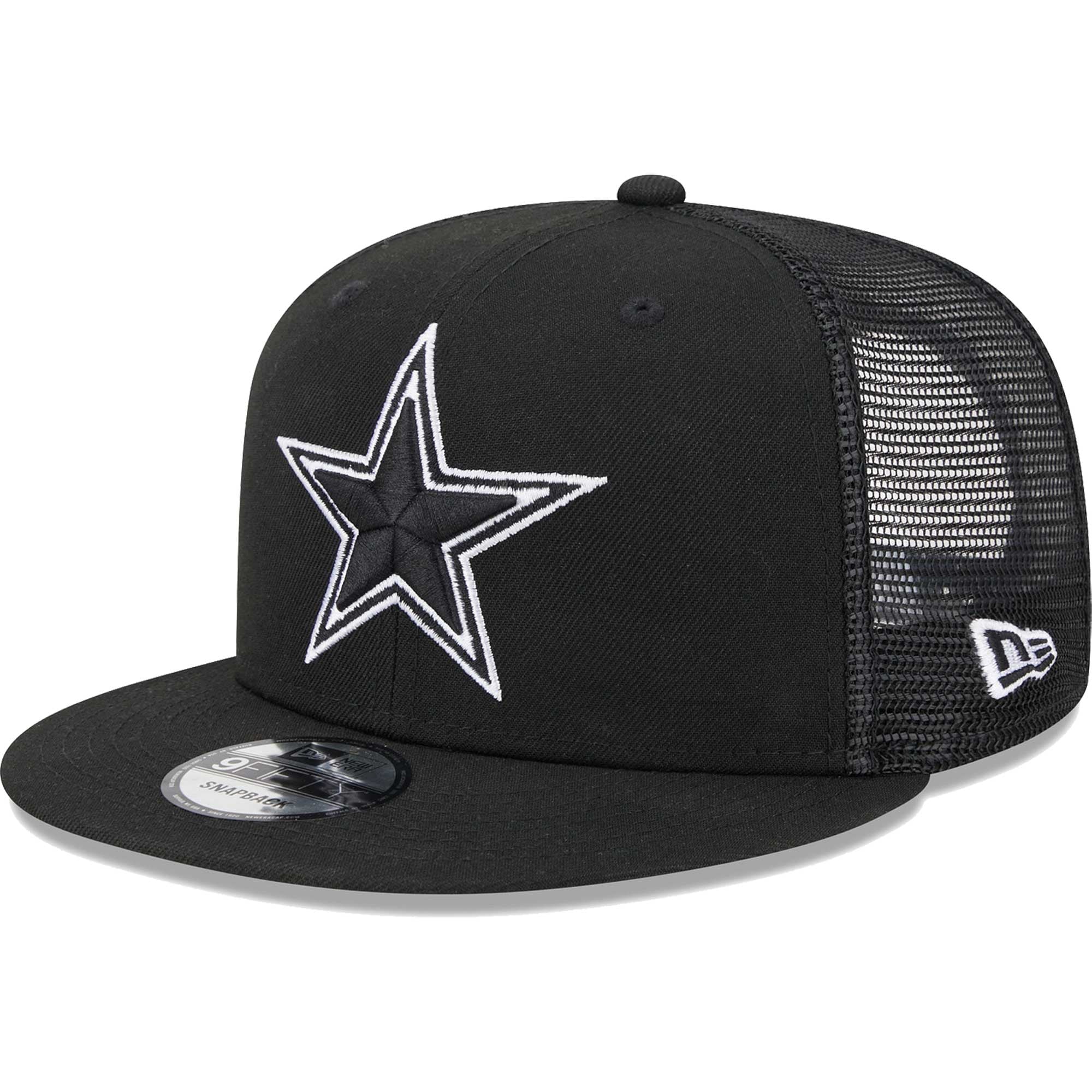 Men's New Era Black Dallas Cowboys  Main Trucker 9FIFTY Snapback Hat