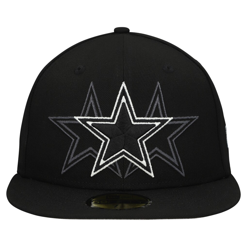 Dallas Cowboys New Era Tri-Hit 59FIFTY Fitted Hat - Black