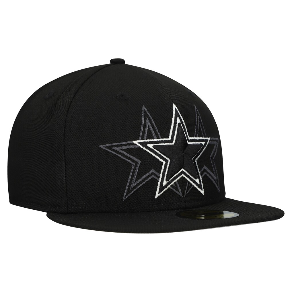 Dallas Cowboys New Era Tri-Hit 59FIFTY Fitted Hat - Black
