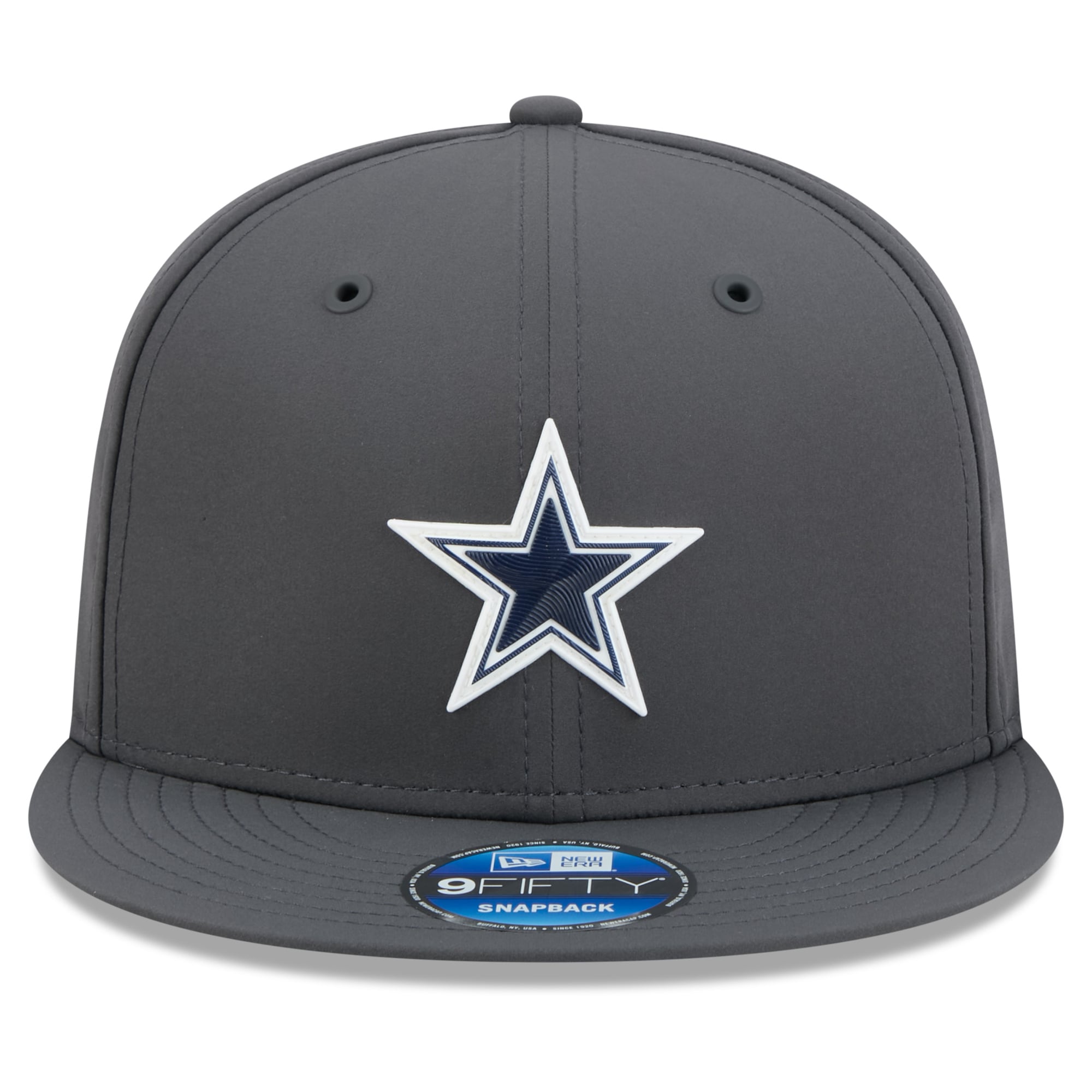 Casquette snapback New Era 9FIFTY pour homme, couleur anthracite, Dallas Cowboys 2026, idéale pour les temps froids.