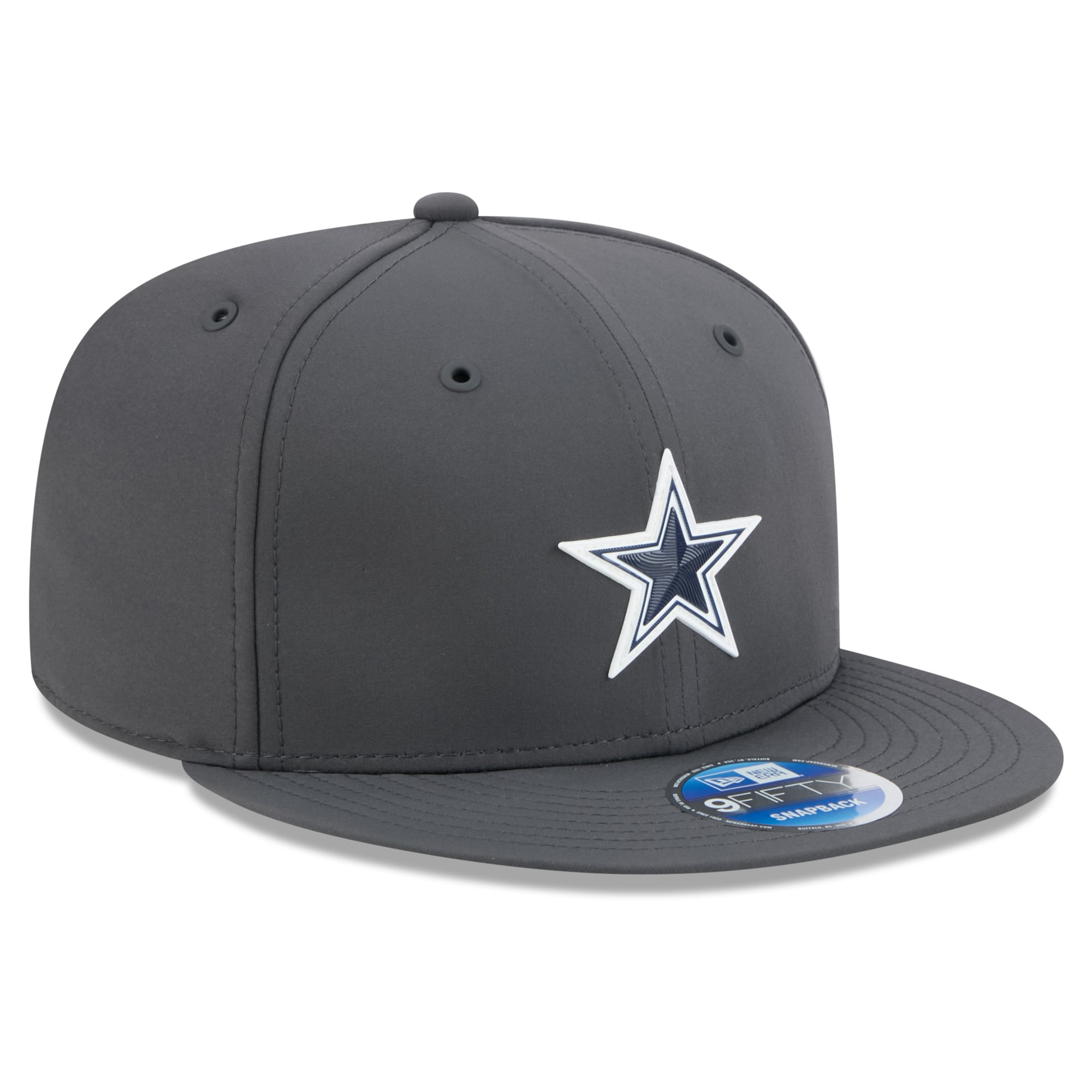 Casquette snapback New Era 9FIFTY pour homme, couleur anthracite, Dallas Cowboys 2026, idéale pour les temps froids.