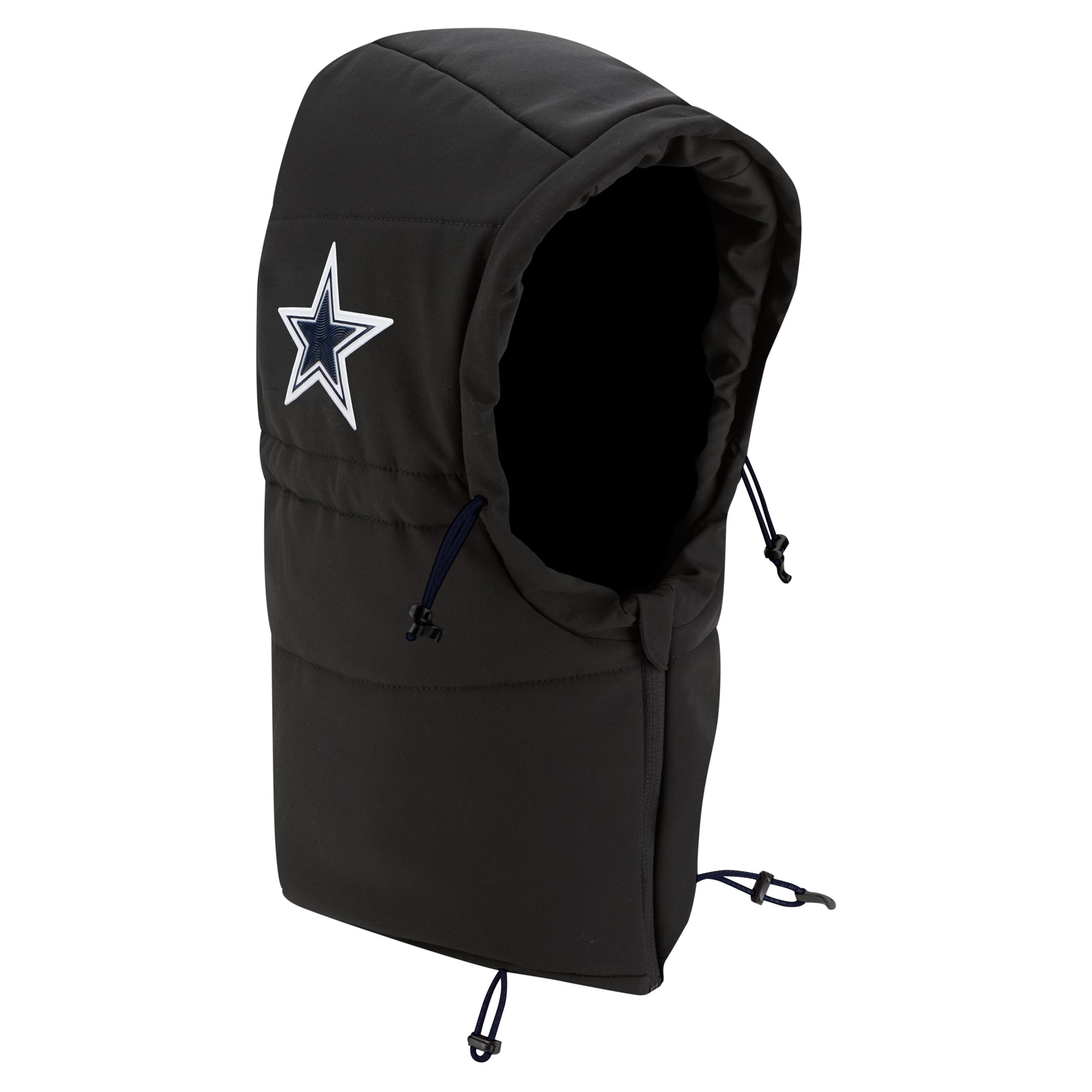 Sweat à capuche matelassé ajustable New Era pour homme, coloris anthracite, Dallas Cowboys 2026, idéal pour temps froid.