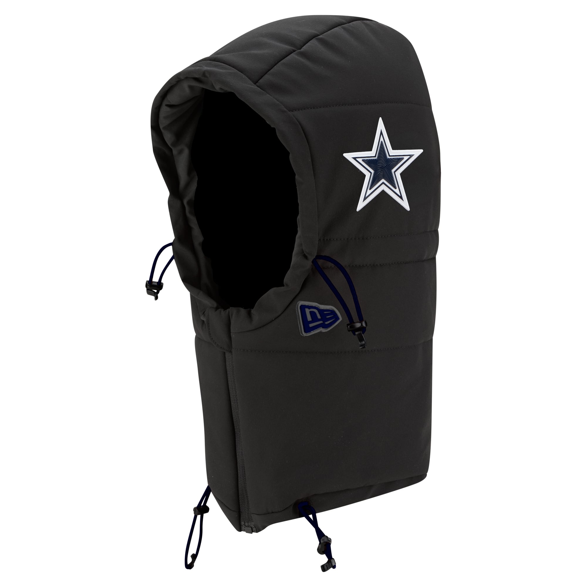 Sweat à capuche matelassé ajustable New Era pour homme, coloris anthracite, Dallas Cowboys 2026, idéal pour temps froid.