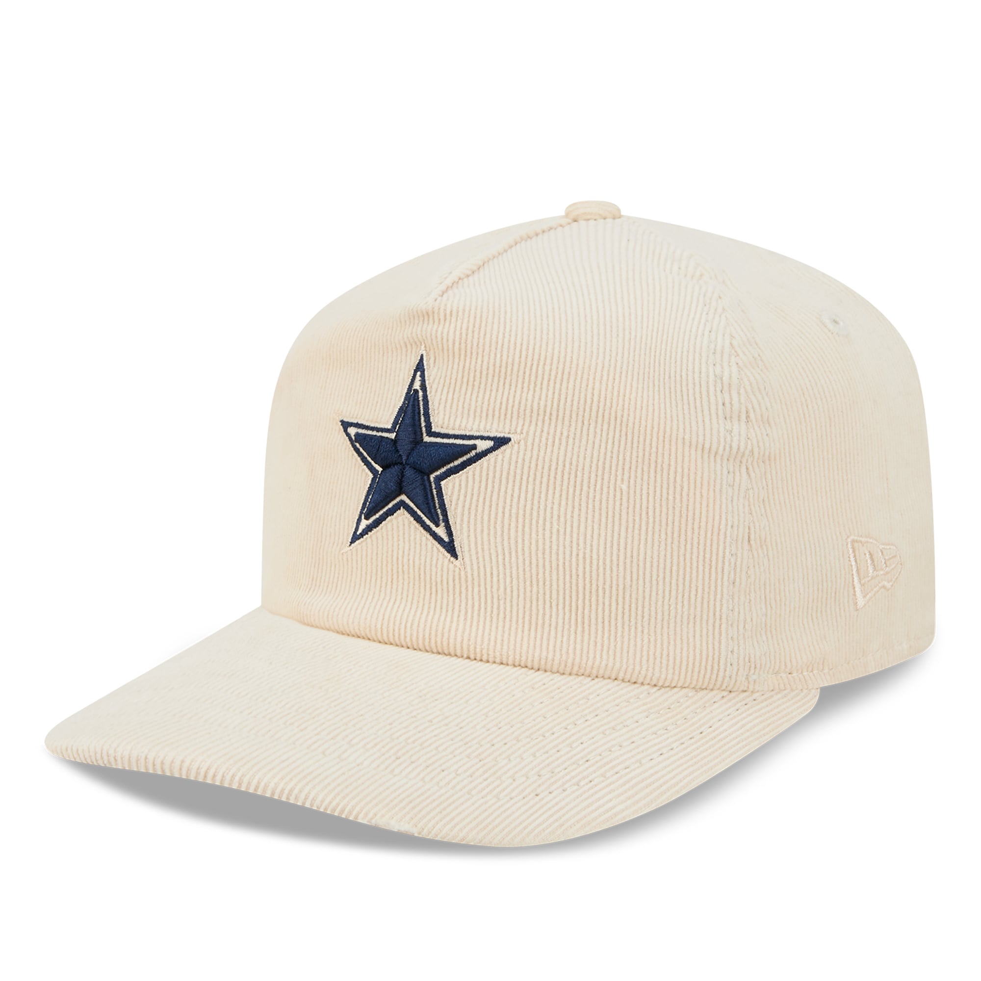 Casquette ajustable New Era 19TWENTY crème Dallas Cowboys en velours côtelé pour homme