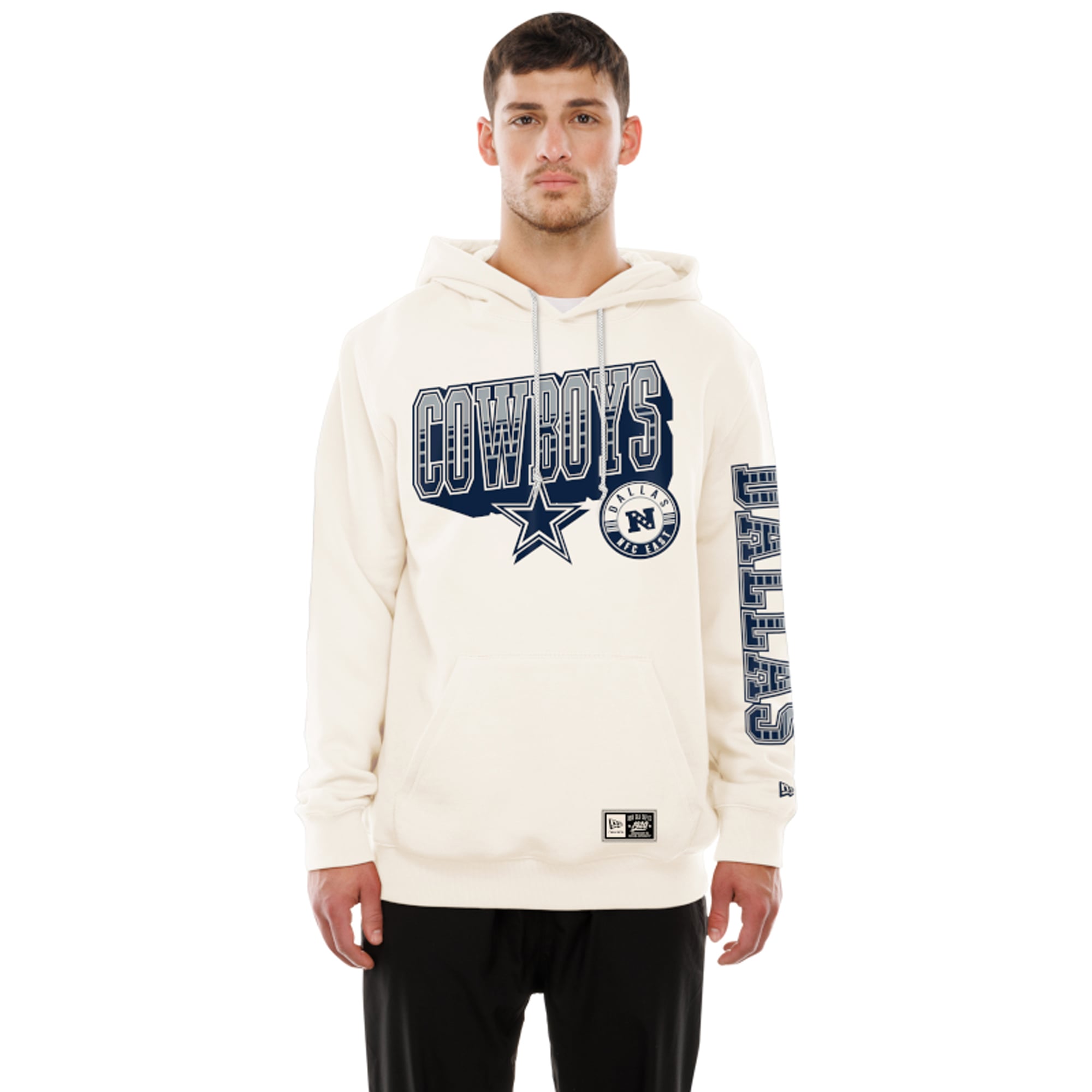 Men's New Era Cream Dallas Cowboys Dune Dust Hoodie