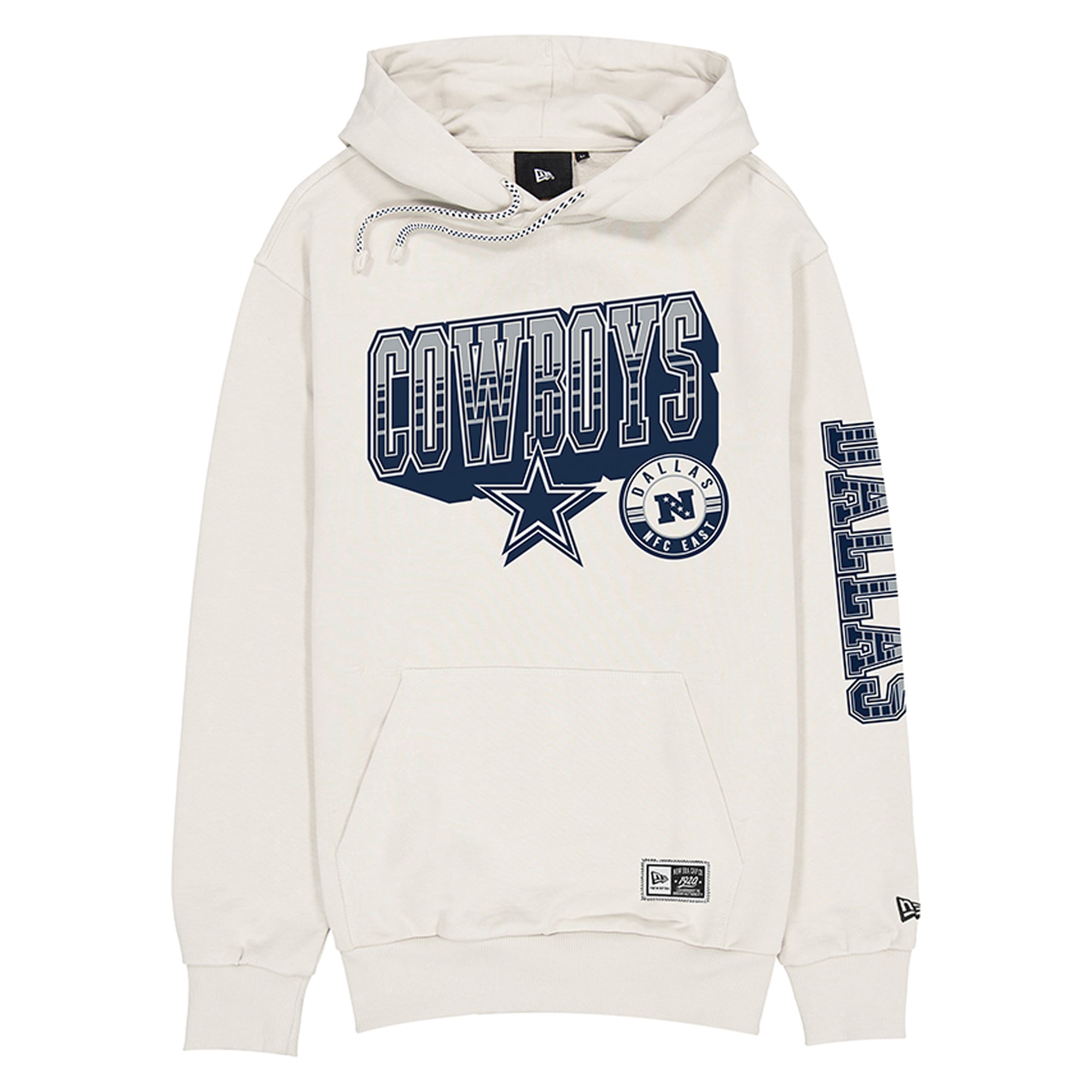 Men's New Era Cream Dallas Cowboys Dune Dust Hoodie