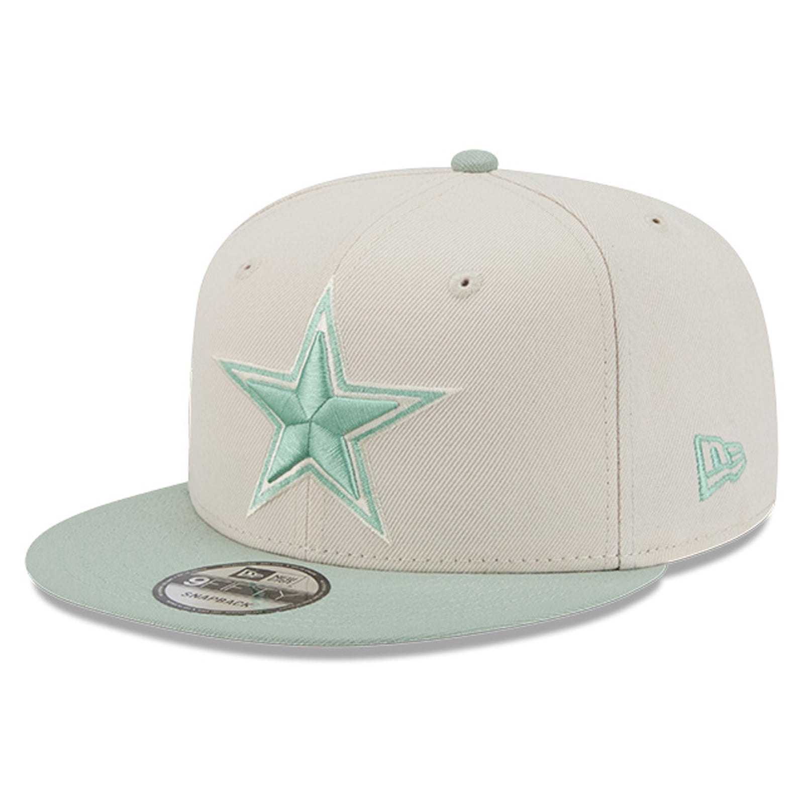 Casquette snapback New Era 9FIFTY pour homme, coloris crème/vert clair Dallas Cowboys