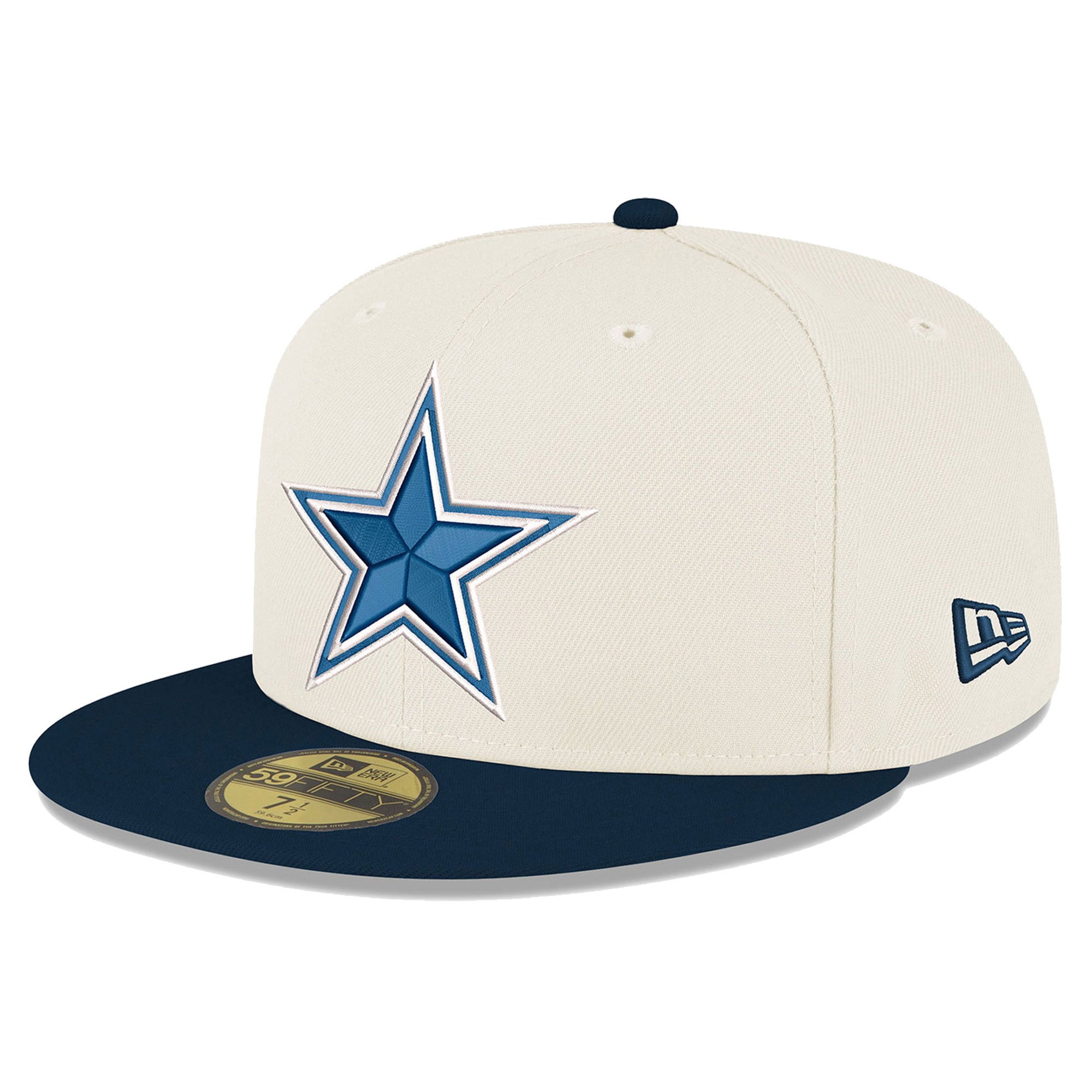 Casquette ajustée New Era crème/marine Dallas Cowboys 59FIFTY pour homme
