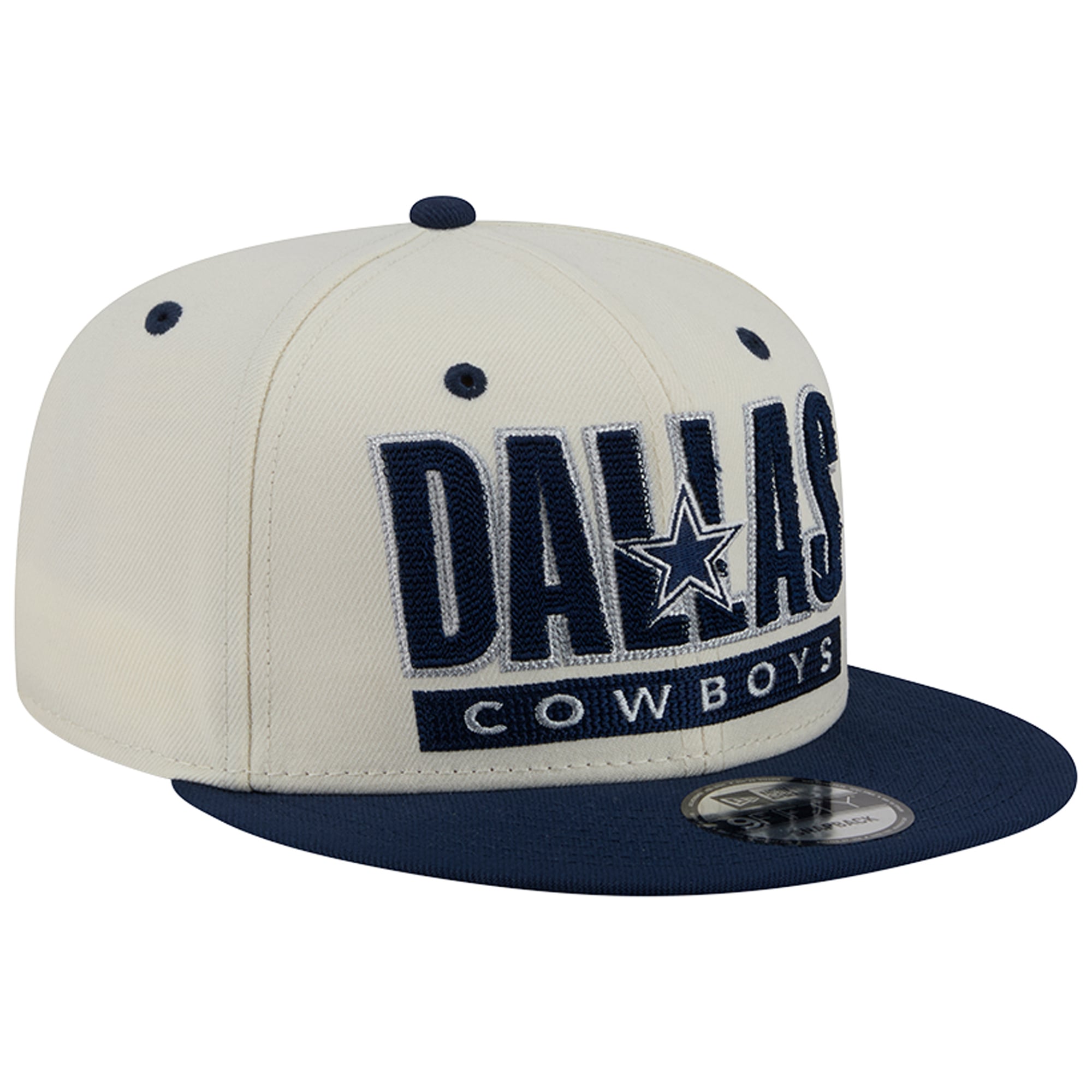 Casquette snapback New Era Classic 9FIFTY crème/marine Dallas Cowboys pour homme
