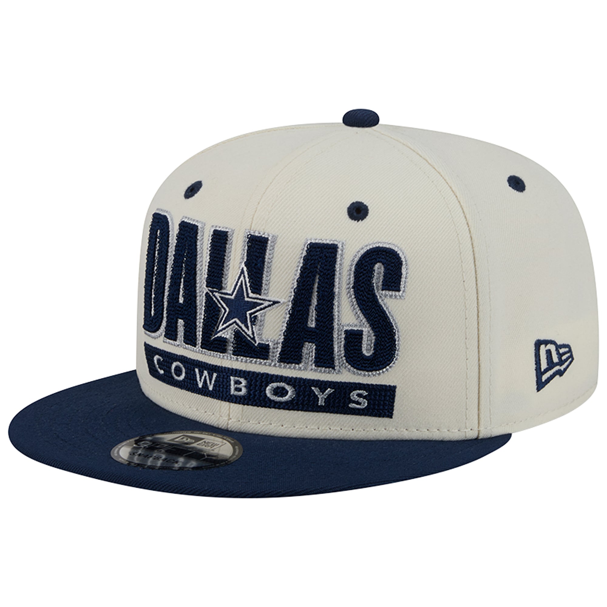 Casquette snapback New Era Classic 9FIFTY crème/marine Dallas Cowboys pour homme