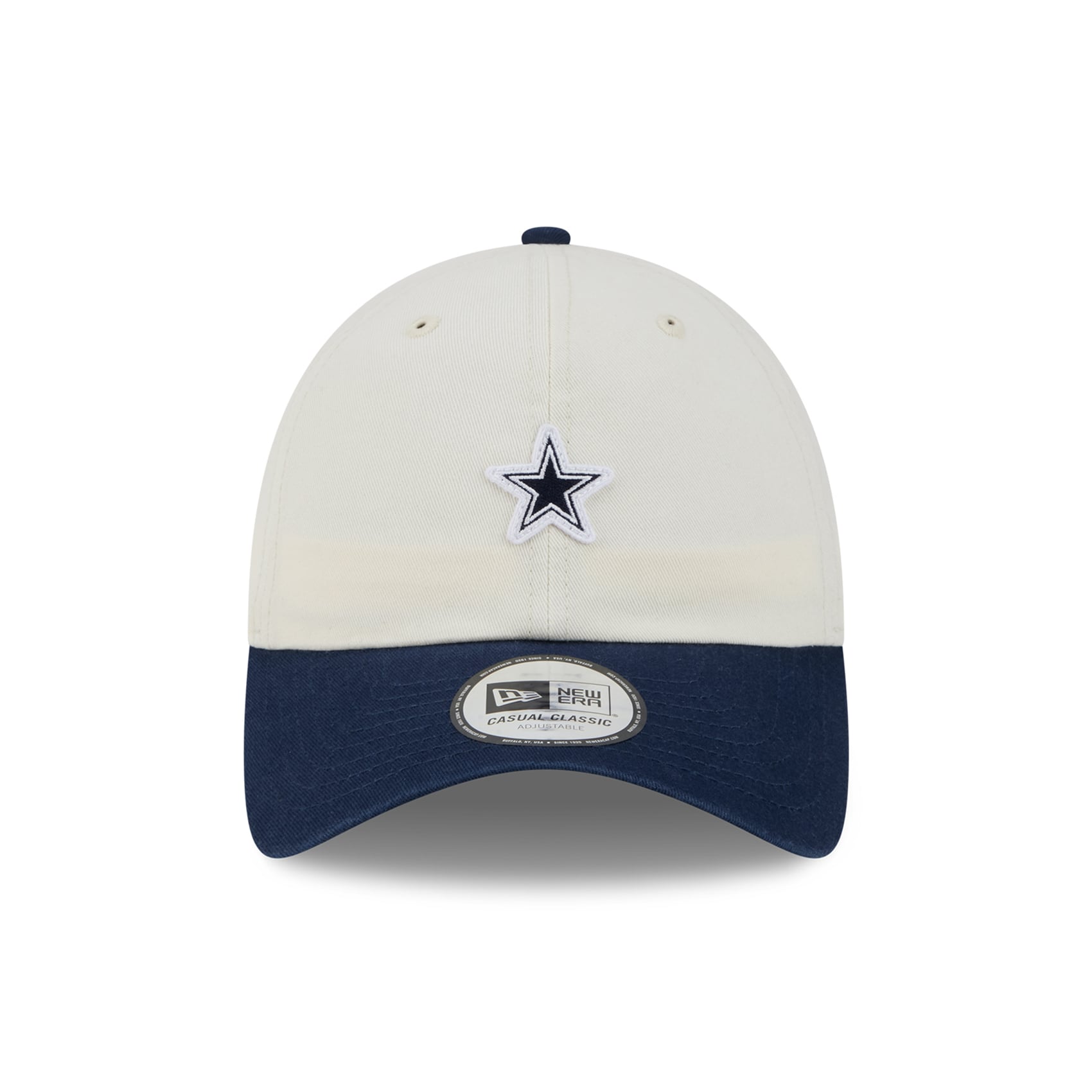 Men's New Era Cream/Navy Dallas Cowboys Micro 2-Tone Casual Classic Adjustable Hat
