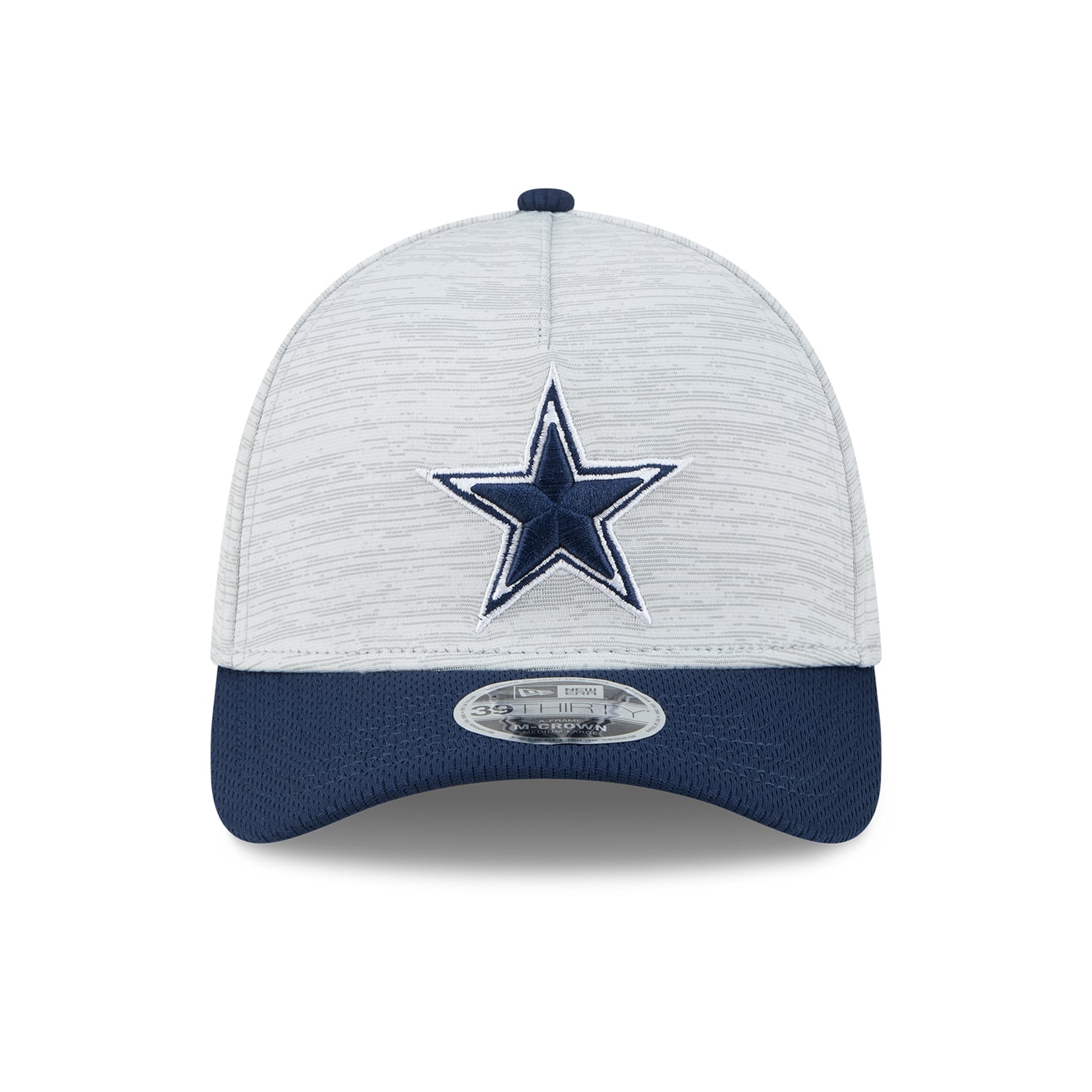 Casquette New Era Flex grise/marine Dallas Cowboys Tech M-Crown A-Frame 39THIRTY pour homme