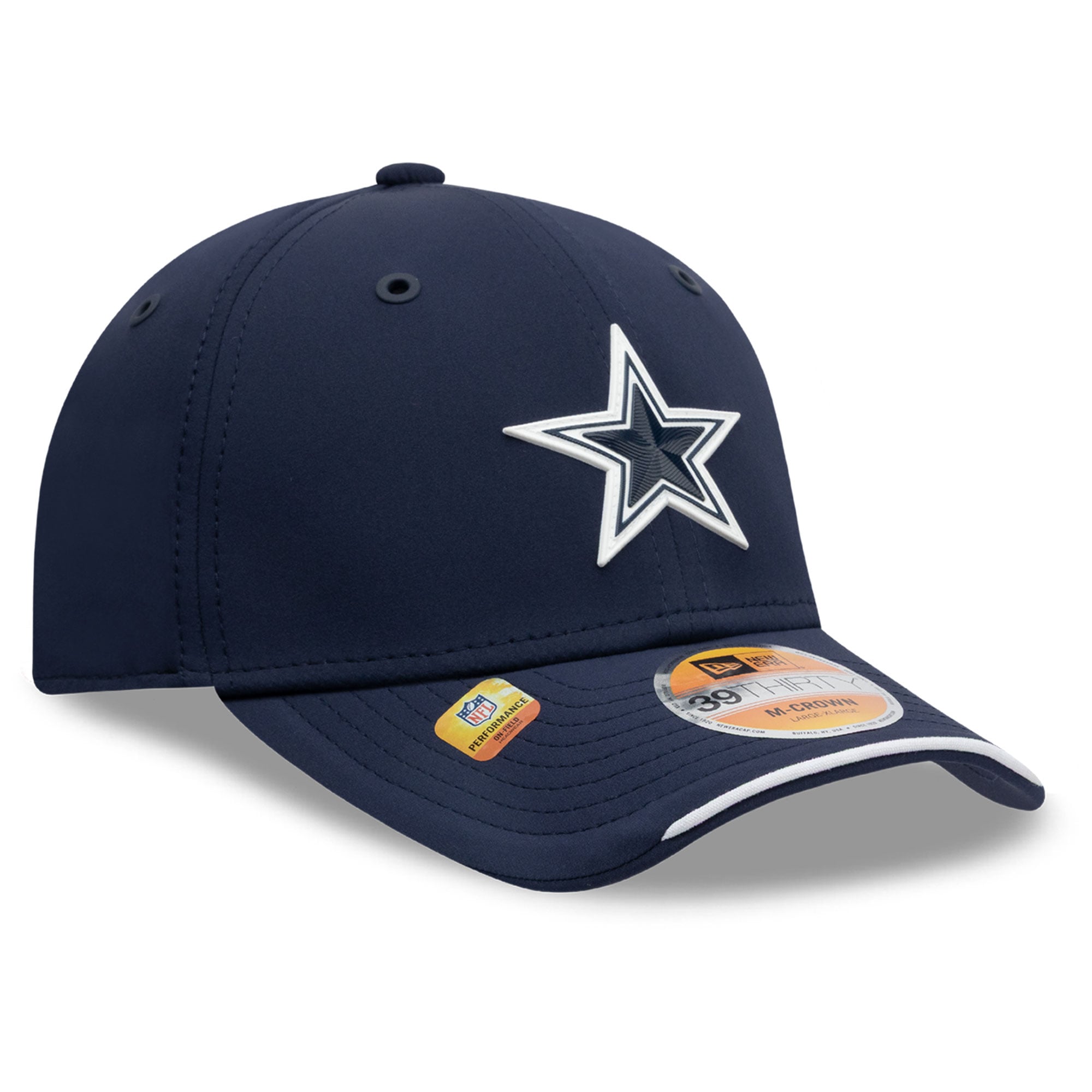 Casquette New Era bleu marine Dallas Cowboys 2026 Sideline 39THIRTY M-Crown Flex pour homme