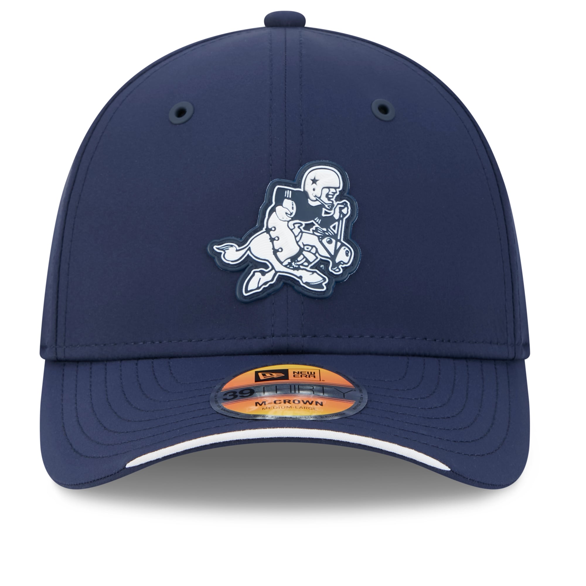 Casquette New Era bleu marine Dallas Cowboys 2026 Sideline Throwback 39THIRTY M-Crown Flex pour homme