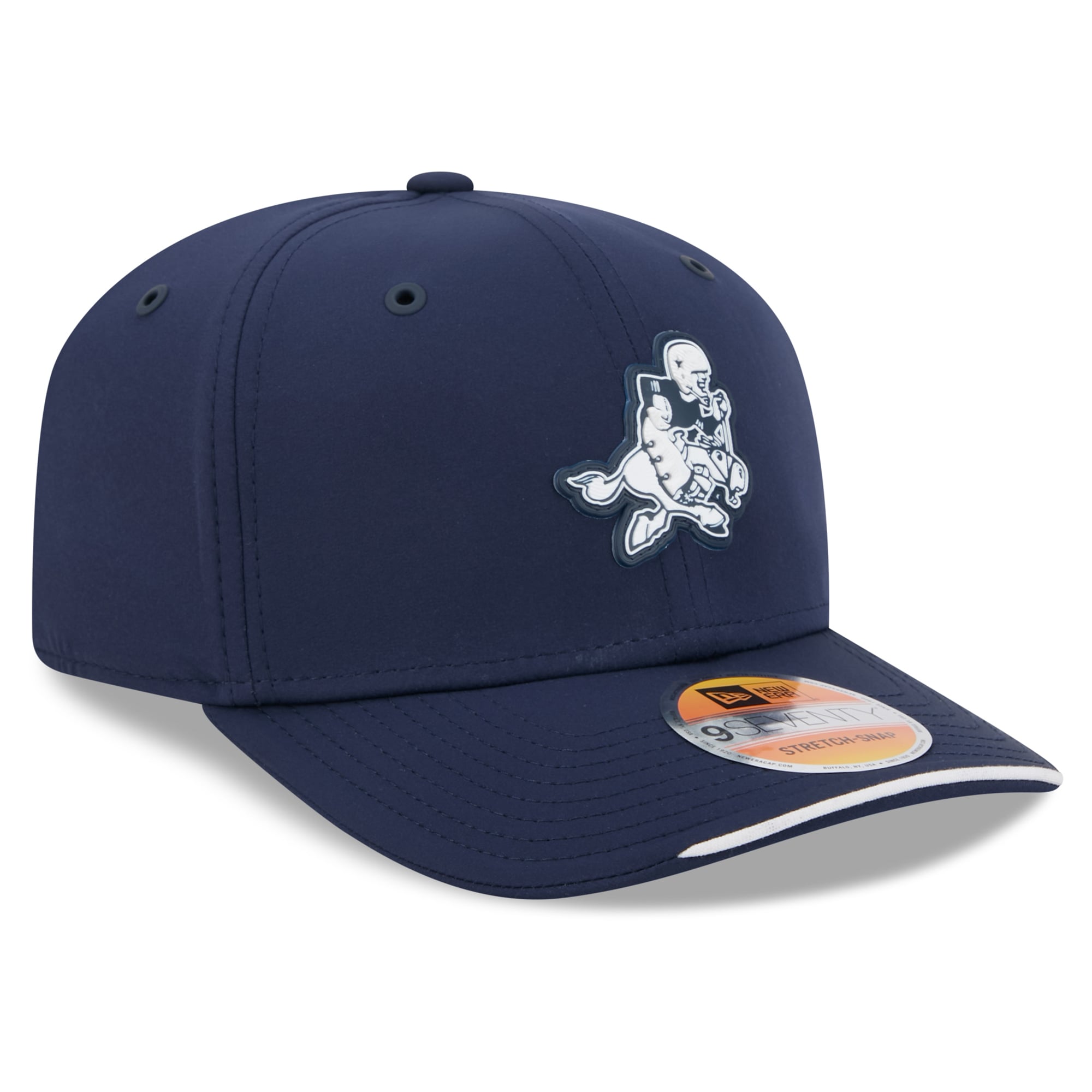Casquette ajustable New Era Dallas Cowboys 2026 Sideline Throwback 9SEVENTY bleu marine pour homme