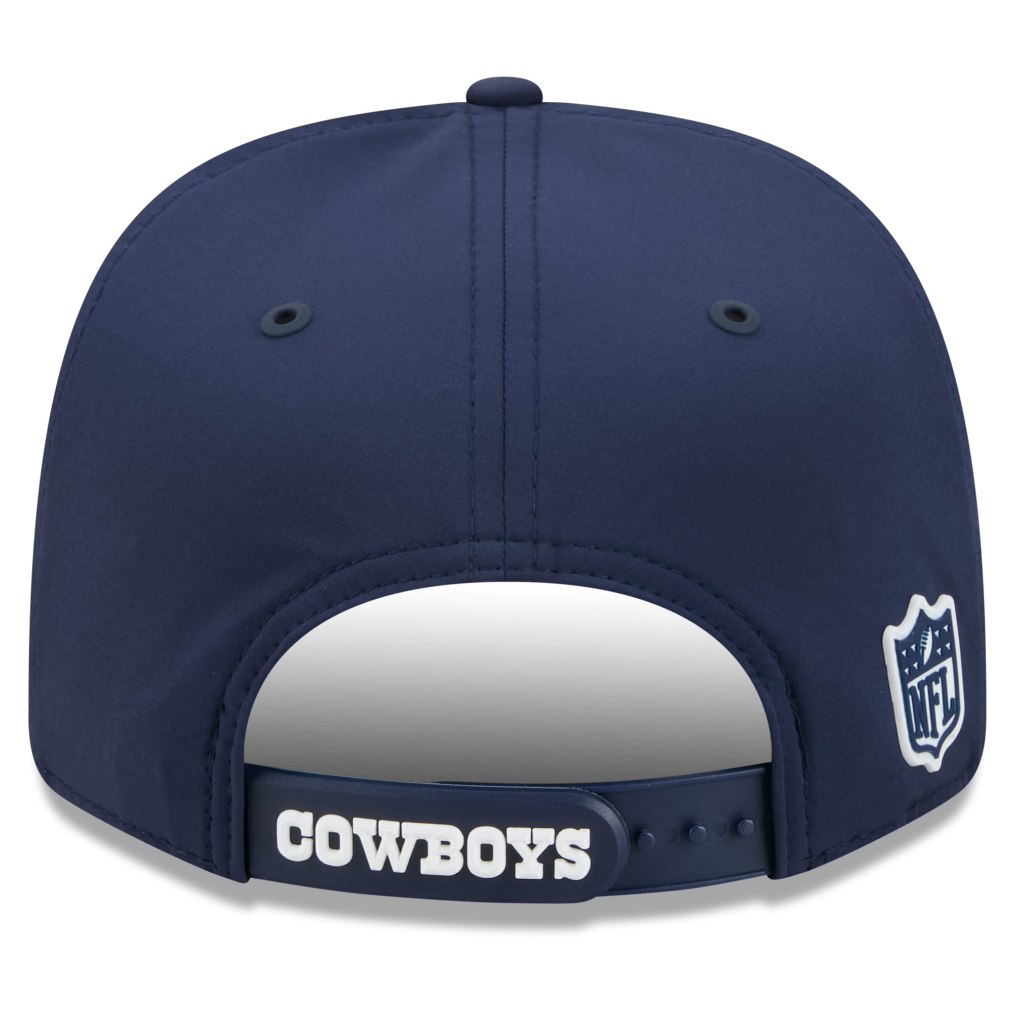 Casquette ajustable New Era Dallas Cowboys 2026 Sideline Throwback 9SEVENTY bleu marine pour homme