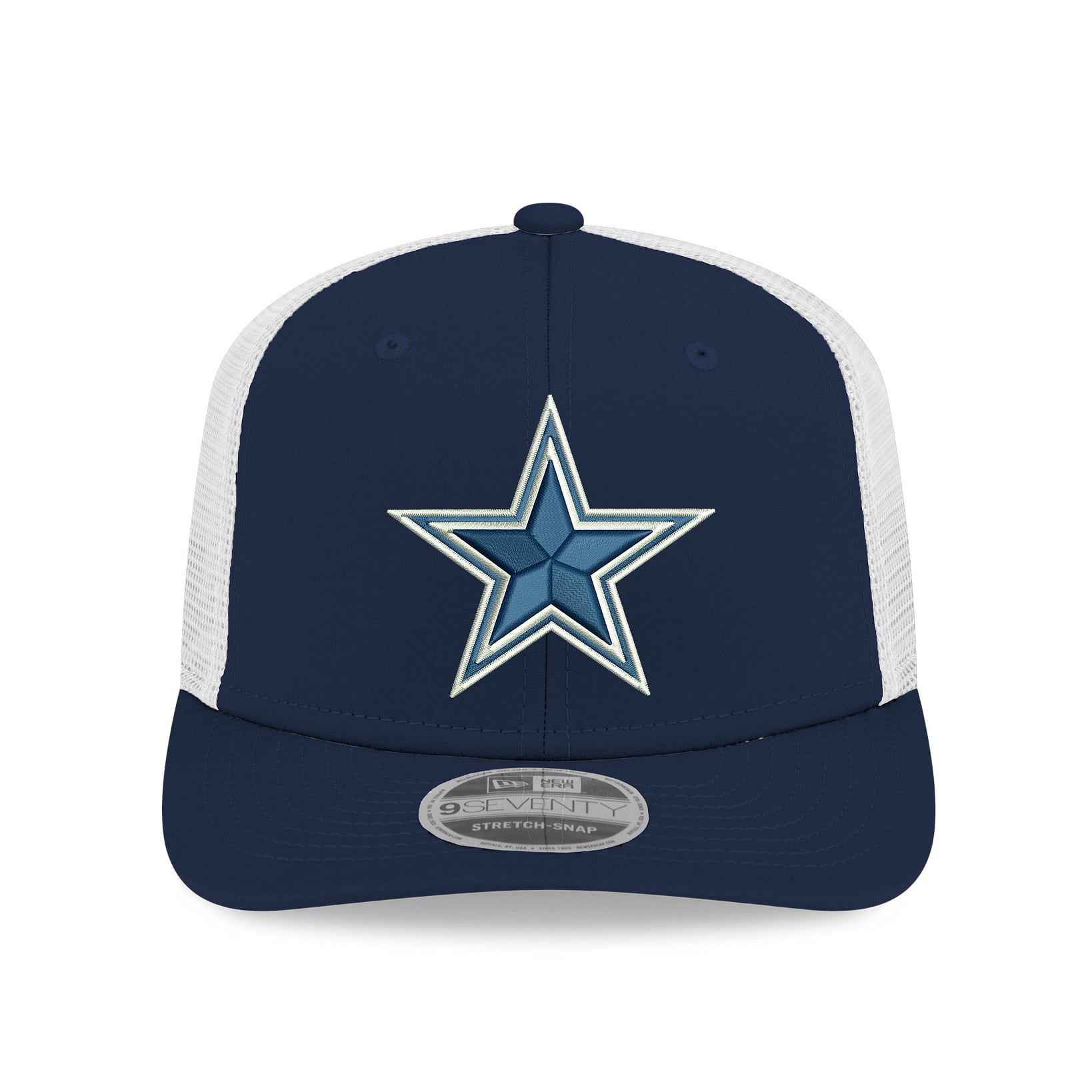 Casquette trucker ajustable New Era Dallas Cowboys 9SEVENTY bleu marine pour homme