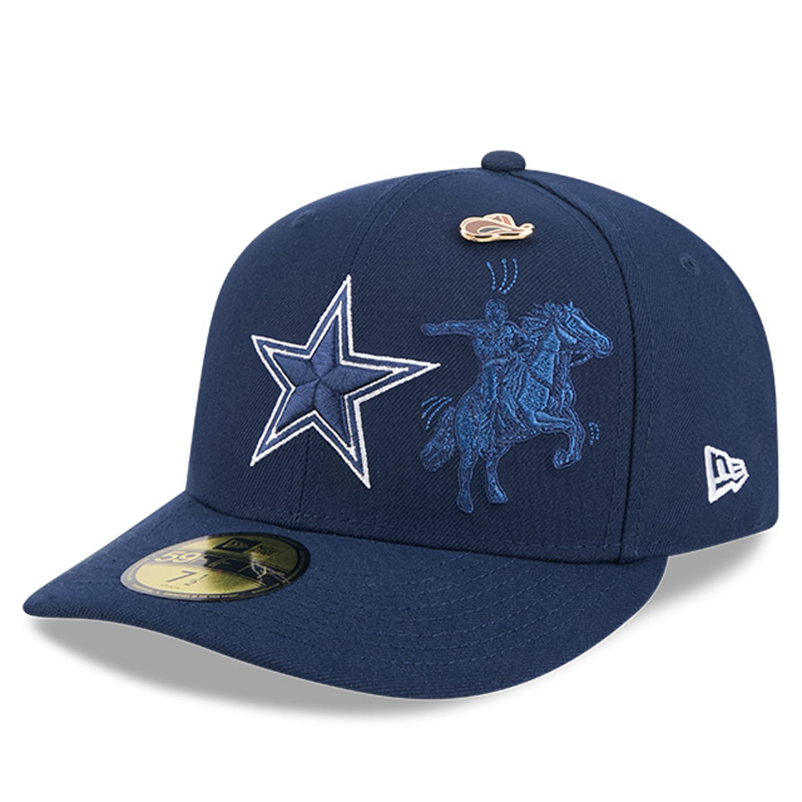 Casquette ajustée New Era 59FIFTY pour homme, bleu marine, Dallas Cowboys City Pin