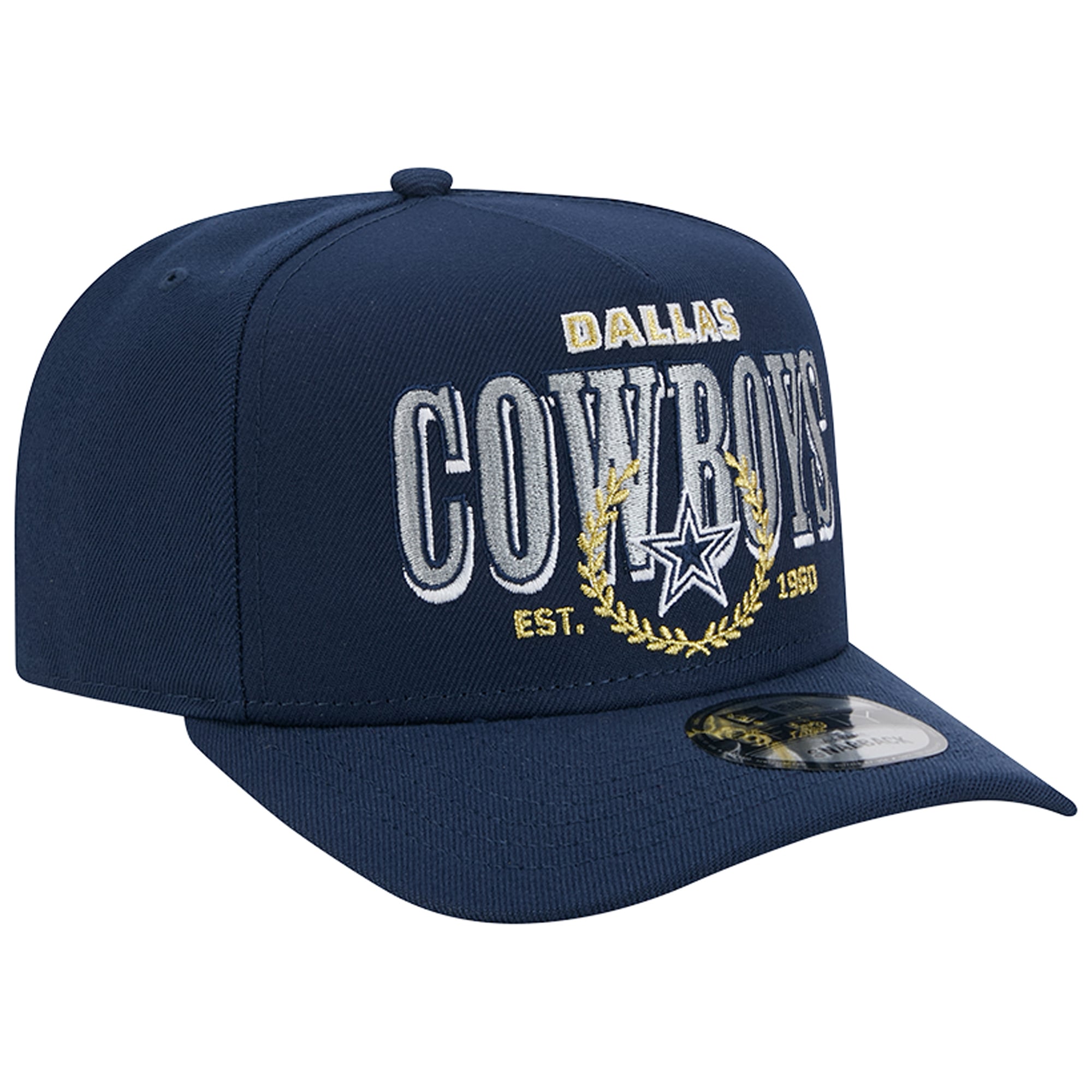 Casquette snapback New Era 9FIFTY Laurel A-Frame pour homme, bleu marine