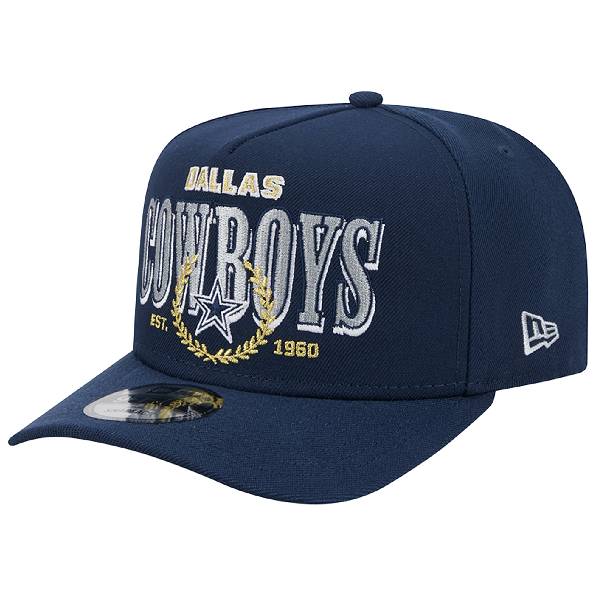 Casquette snapback New Era 9FIFTY Laurel A-Frame pour homme, bleu marine
