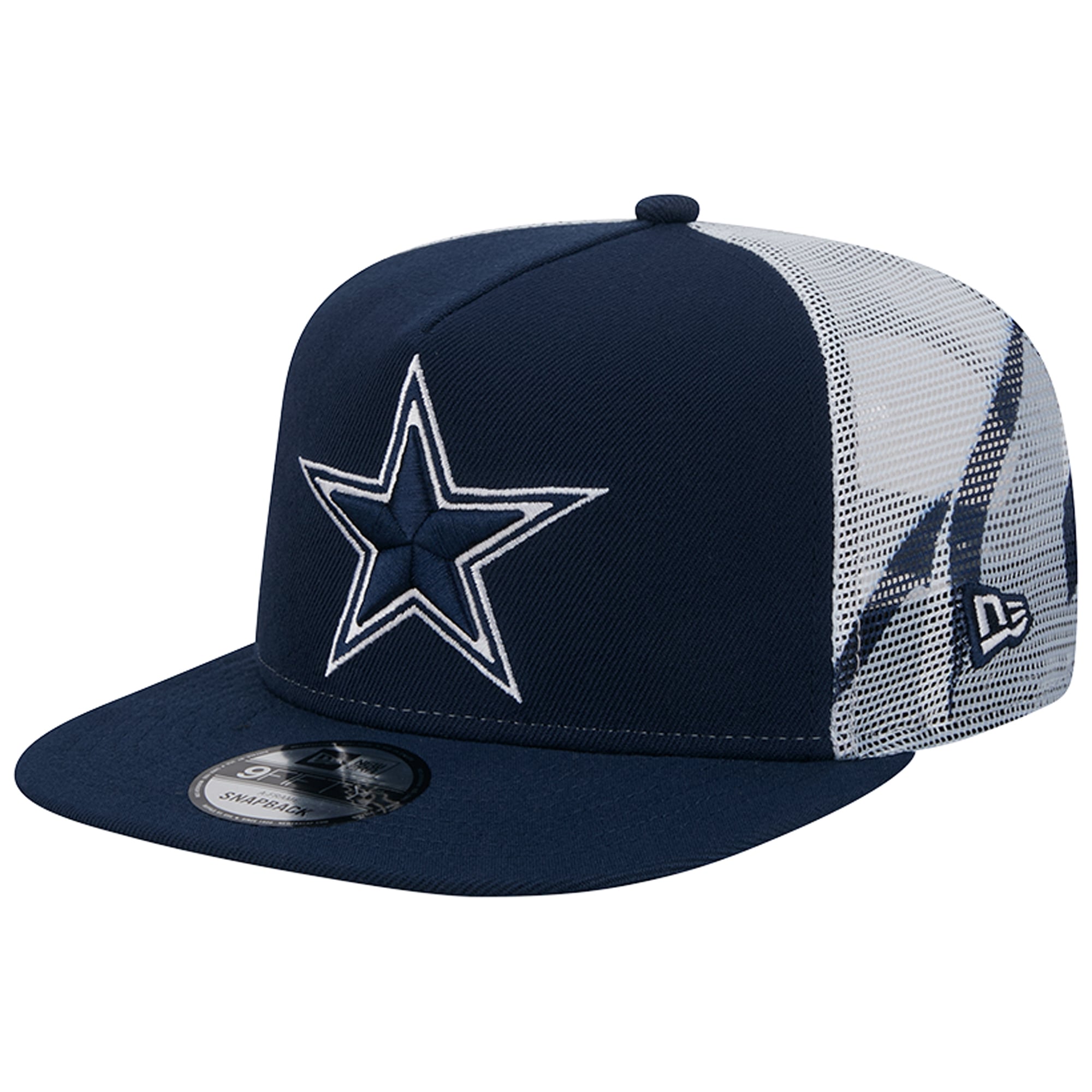 Casquette trucker New Era 9FIFTY Snapback bleu marine Dallas Cowboys pour homme