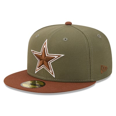  Dallas Cowboys New Era Color Pack 59FIFTY Fitted Hat - Olive/Brown