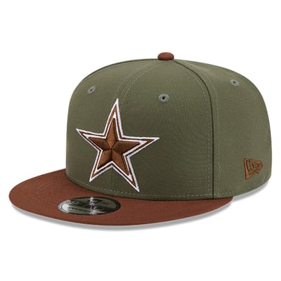 Dallas Cowboys New Era Color Pack 9FIFTY Snapback Hat - Olive/Brown