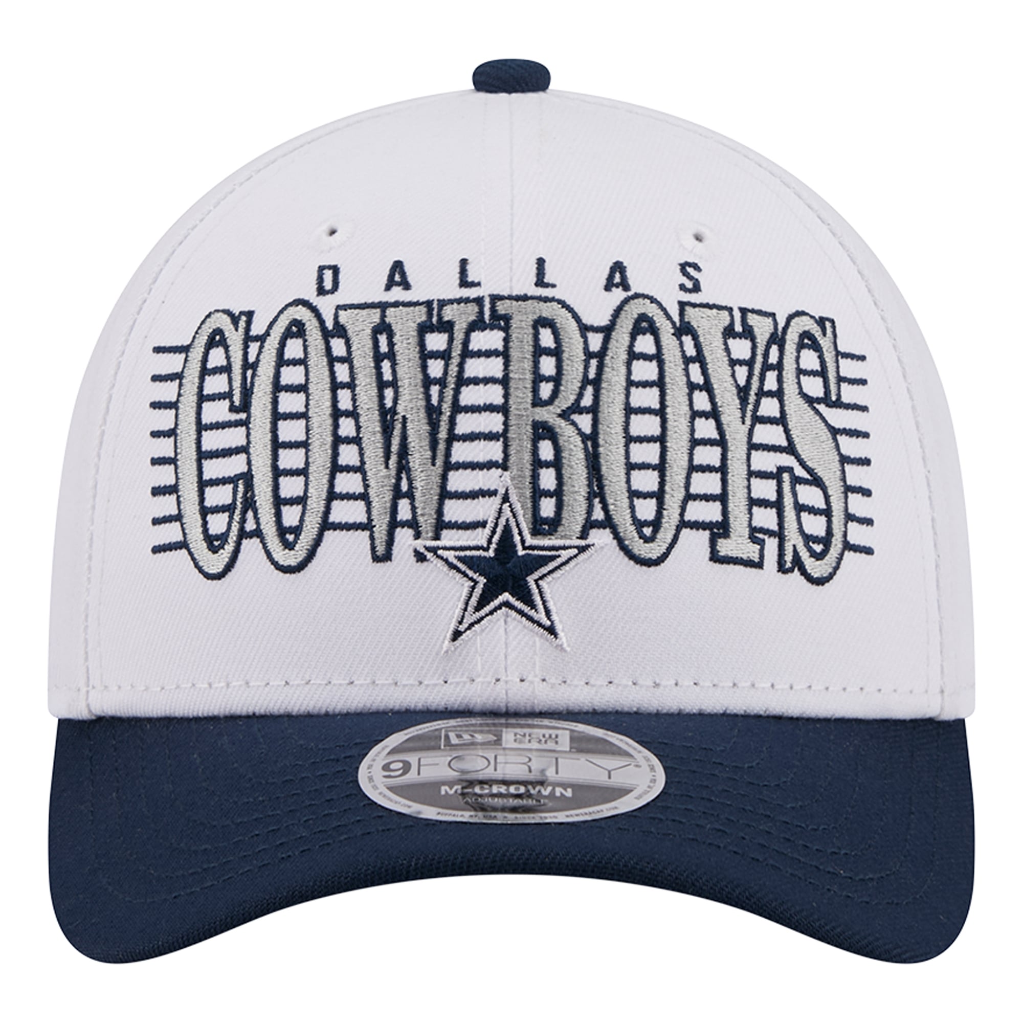 Casquette ajustable New Era blanche et marine Dallas Cowboys Loyal 9FORTY M-Crown pour homme