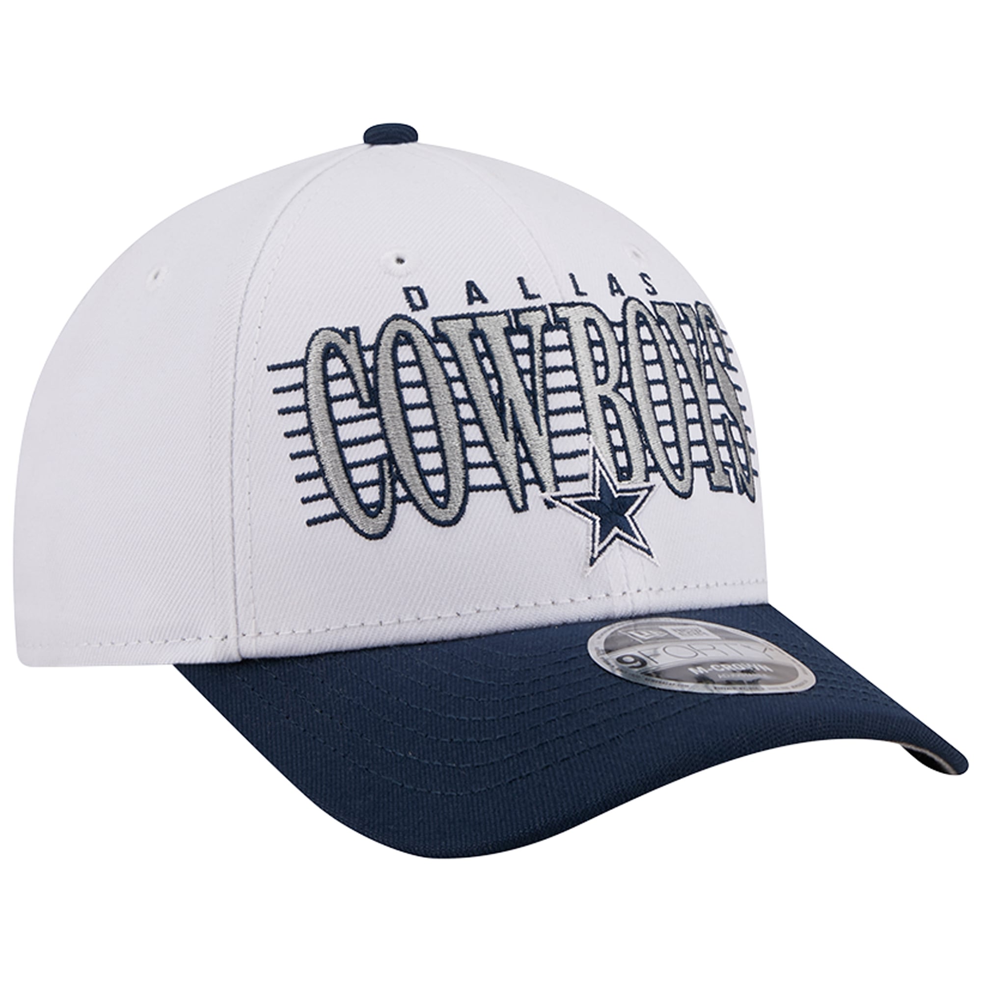 Casquette ajustable New Era blanche et marine Dallas Cowboys Loyal 9FORTY M-Crown pour homme