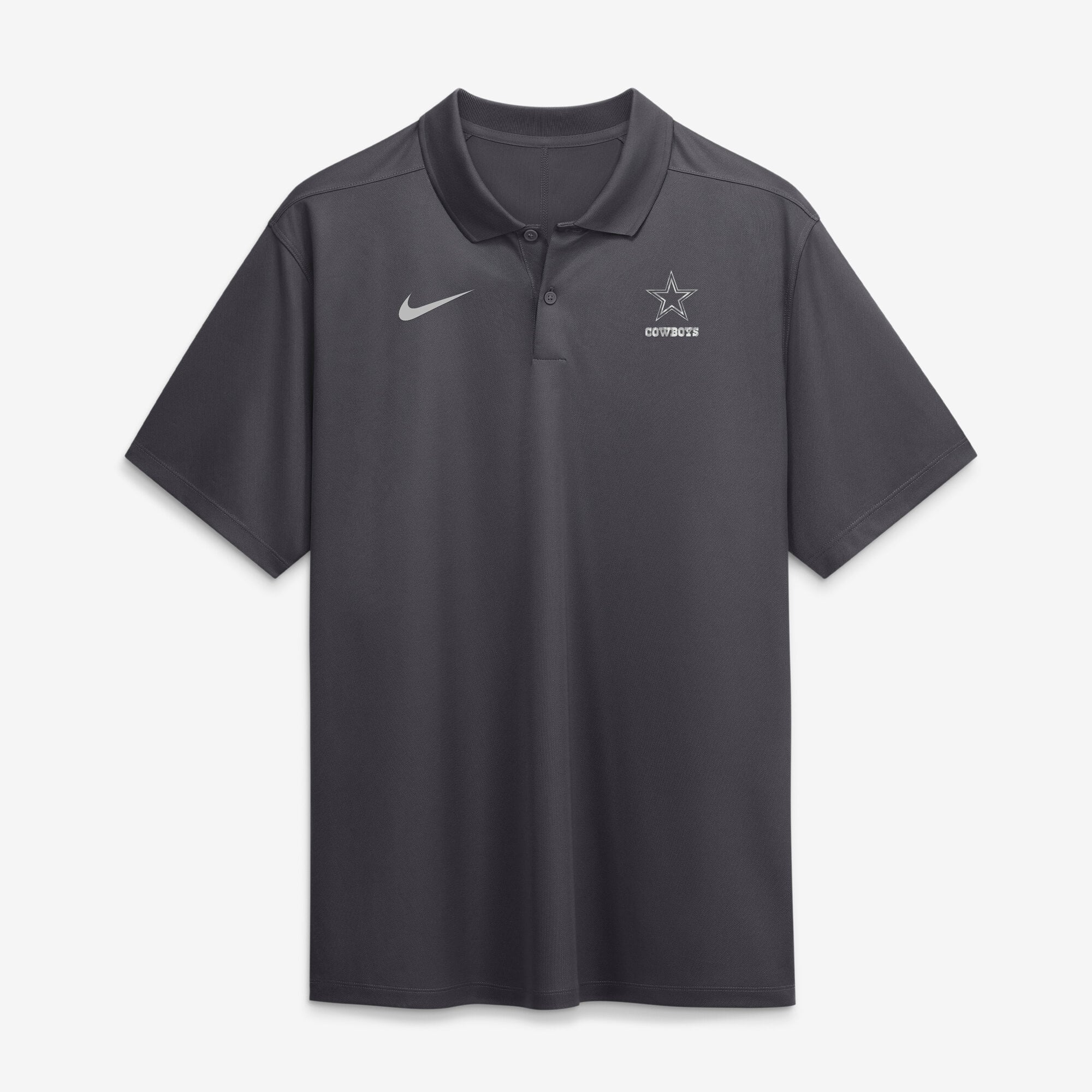 Polo Nike Dri-FIT Victory à logo fractal des Dallas Cowboys, couleur anthracite, pour homme