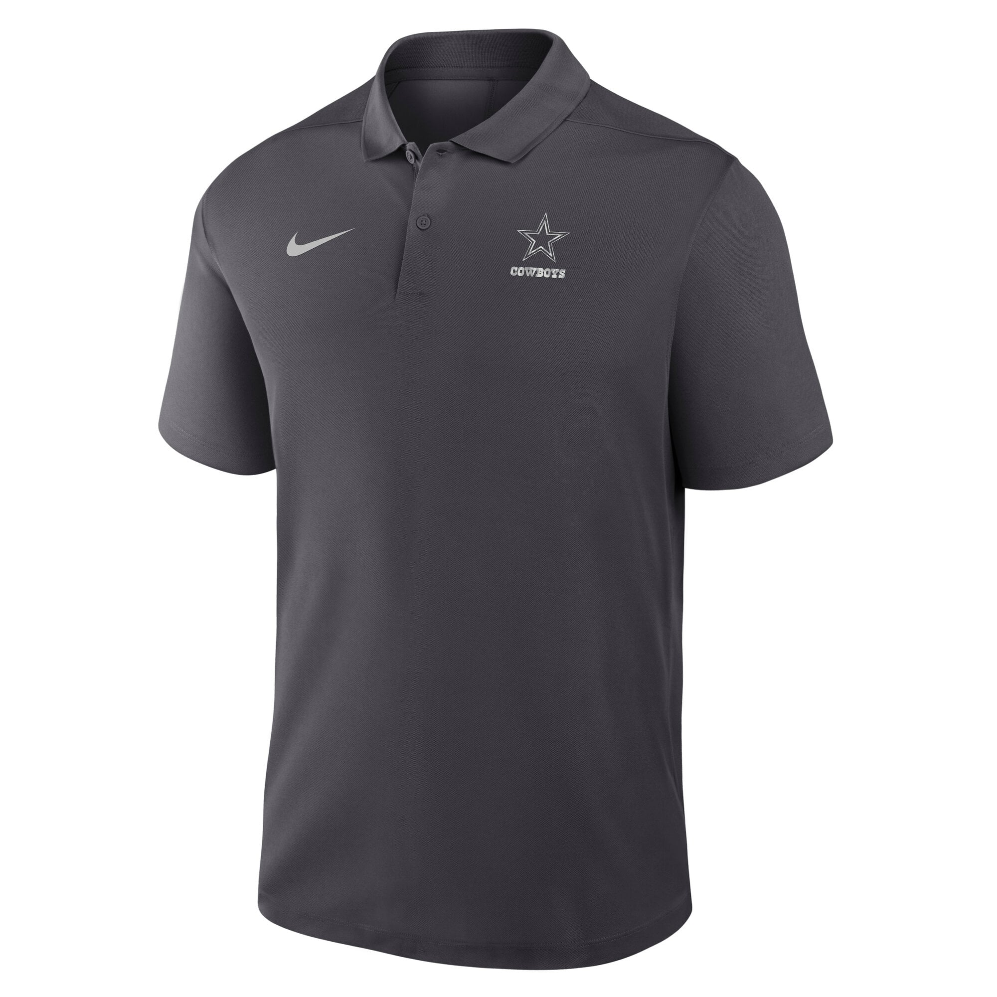 Polo Nike Dri-FIT Victory à logo fractal des Dallas Cowboys, couleur anthracite, pour homme