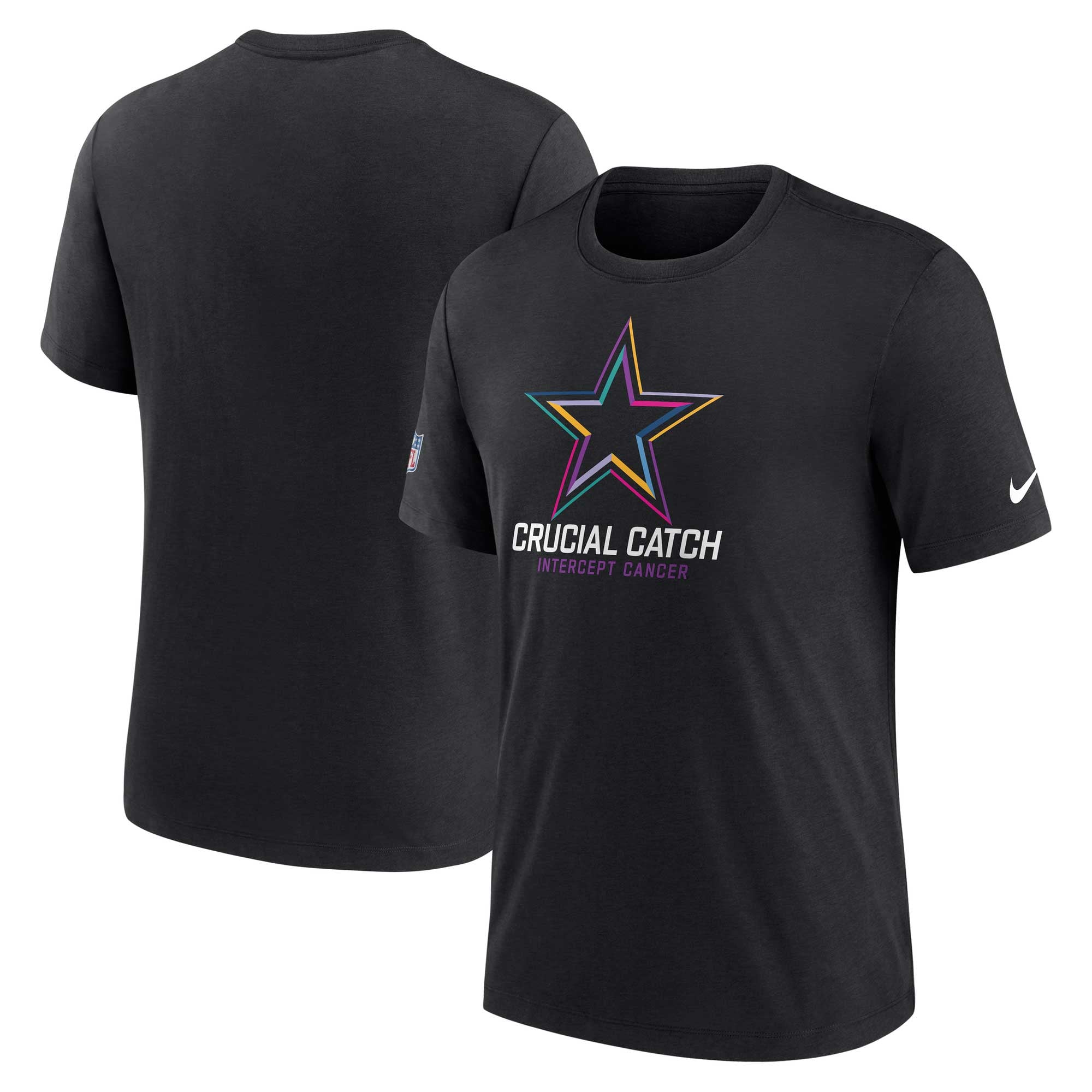 T-shirt Nike noir Dallas Cowboys 2024 NFL Crucial Catch pour homme