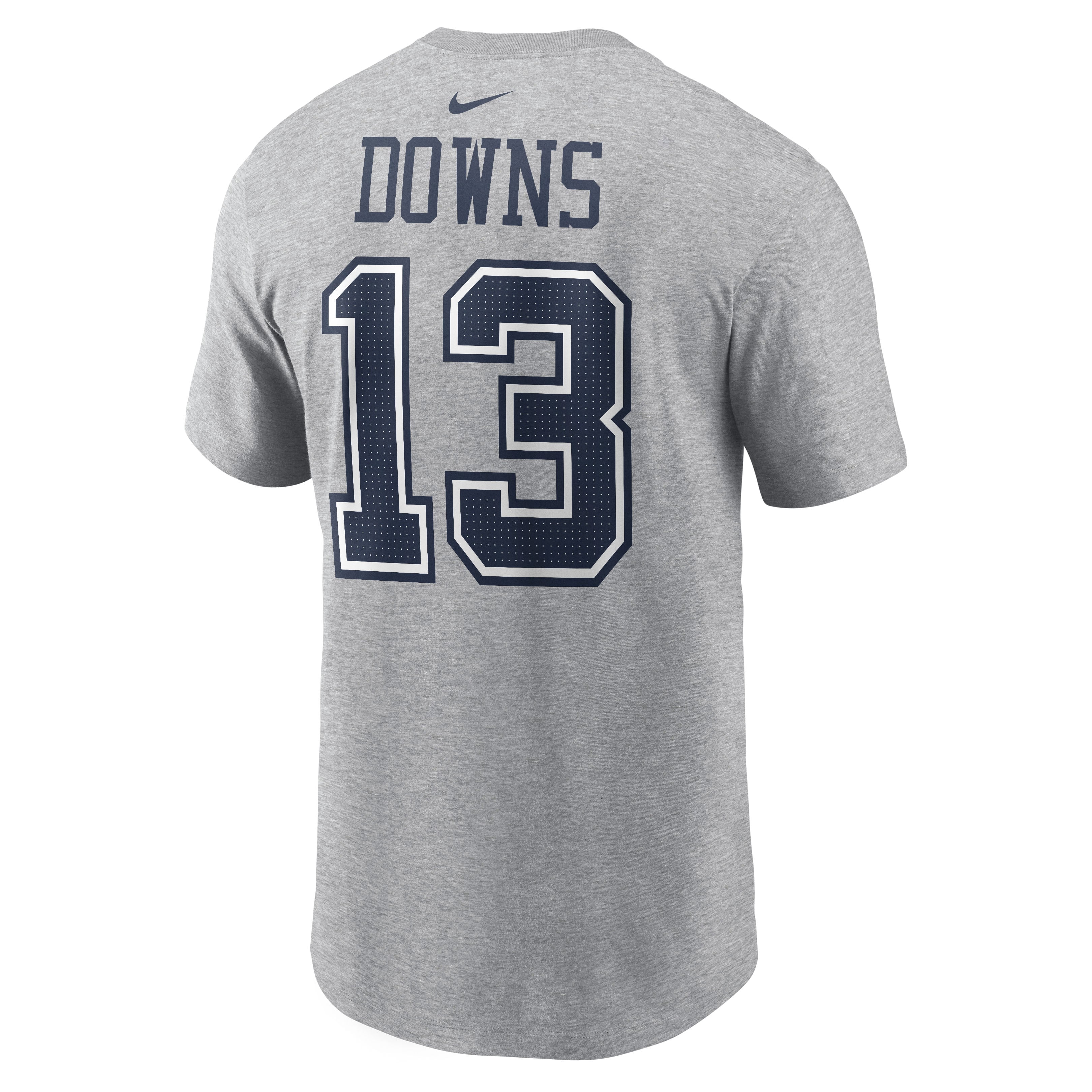 T-shirt Nike Caleb Downs bleu marine des Dallas Cowboys pour homme, avec nom et numéro