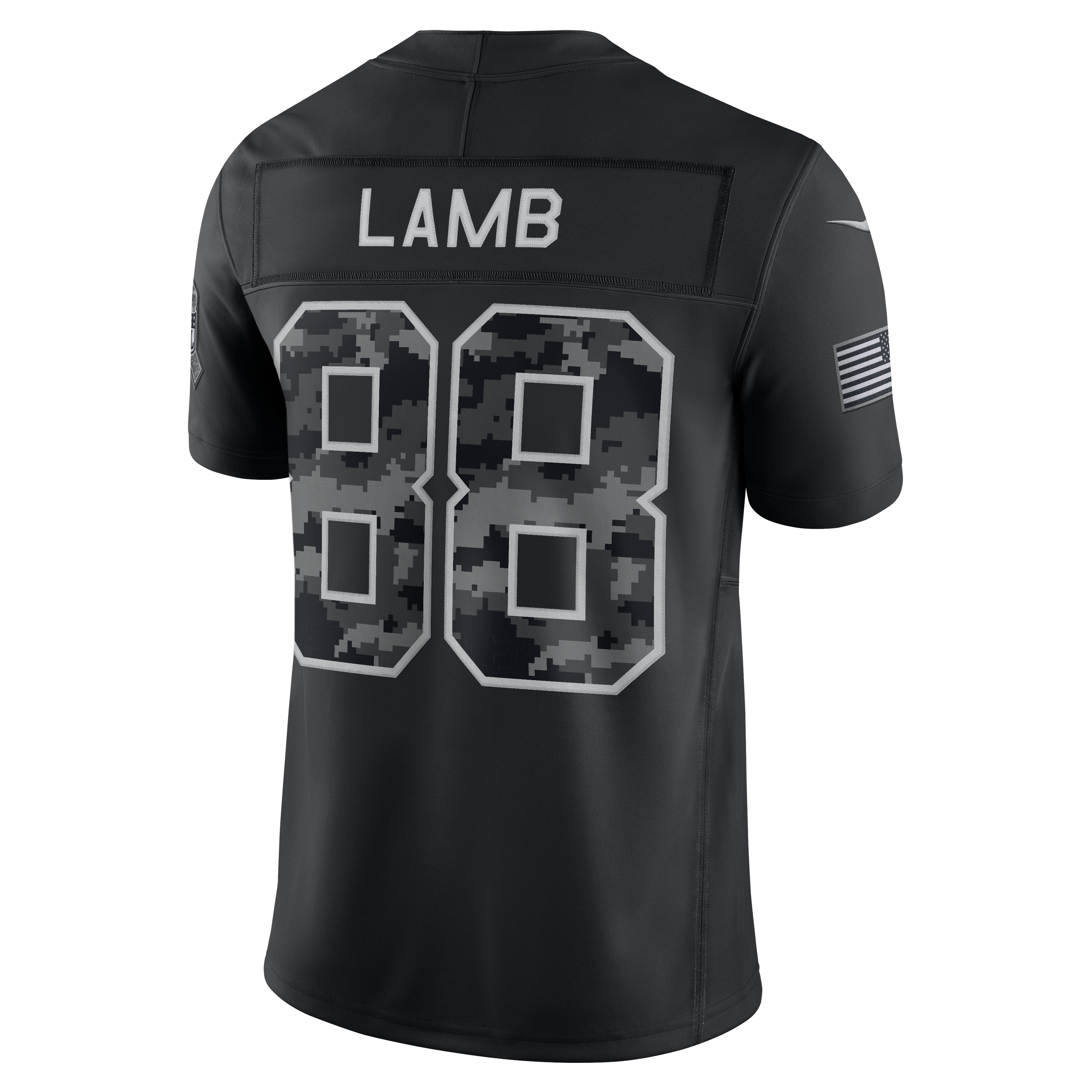 Men's Nike CeeDee Lamb Black Dallas Cowboys 2026 Salute to Service Stitched Limited Jersey