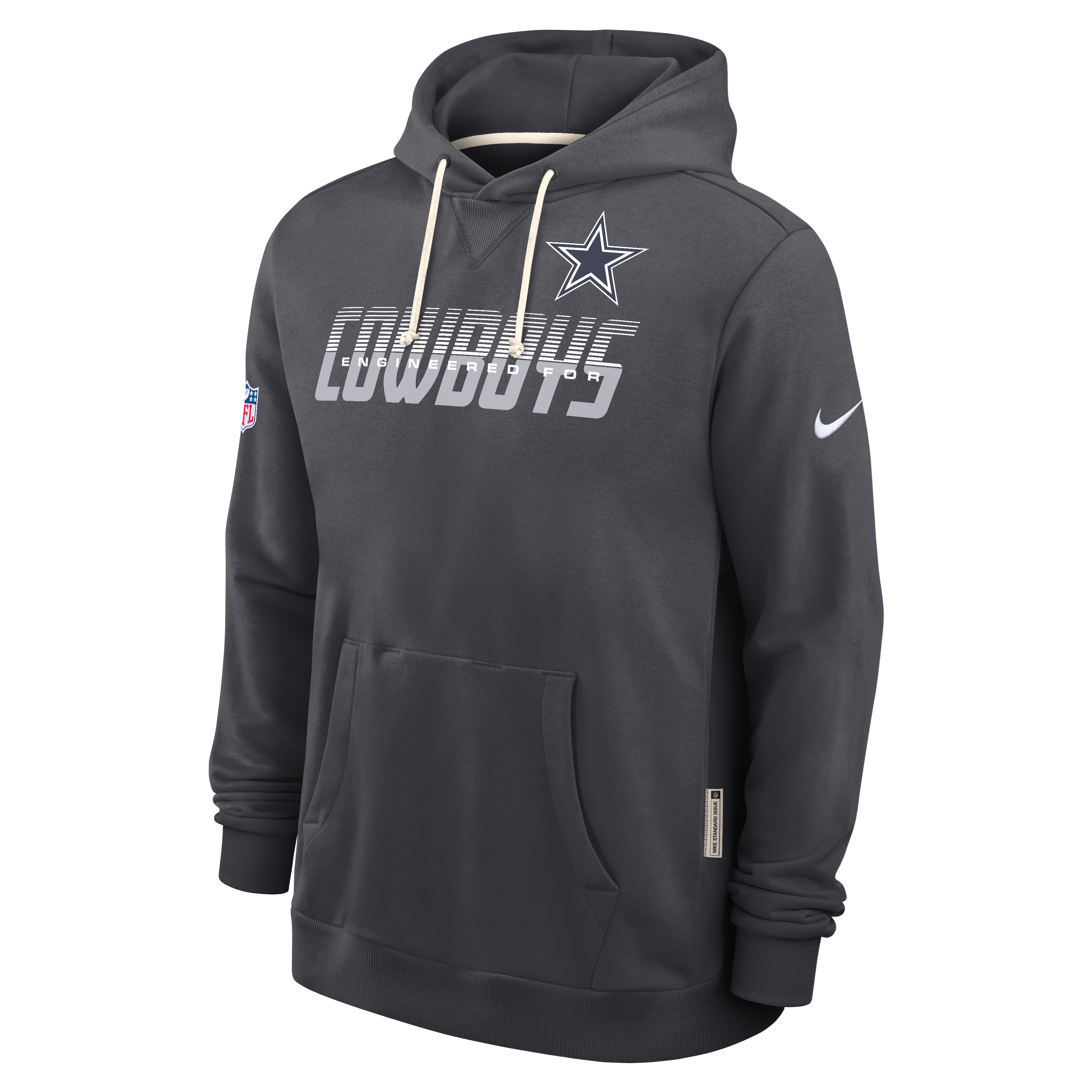 Men's Nike Navy Dallas Cowboys Sideline Standard Issue Top Prospect Dri-FIT Hoodie