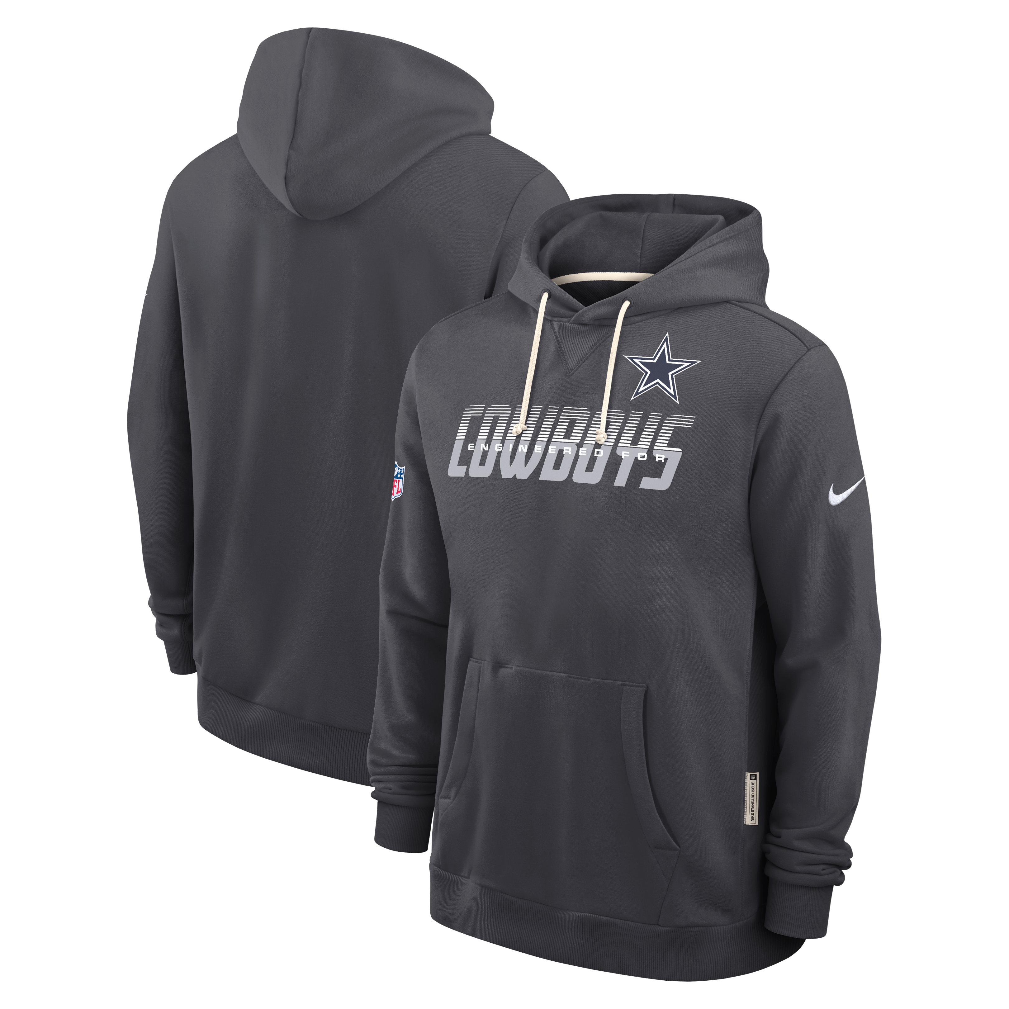 Men's Nike Navy Dallas Cowboys Sideline Standard Issue Top Prospect Dri-FIT Hoodie
