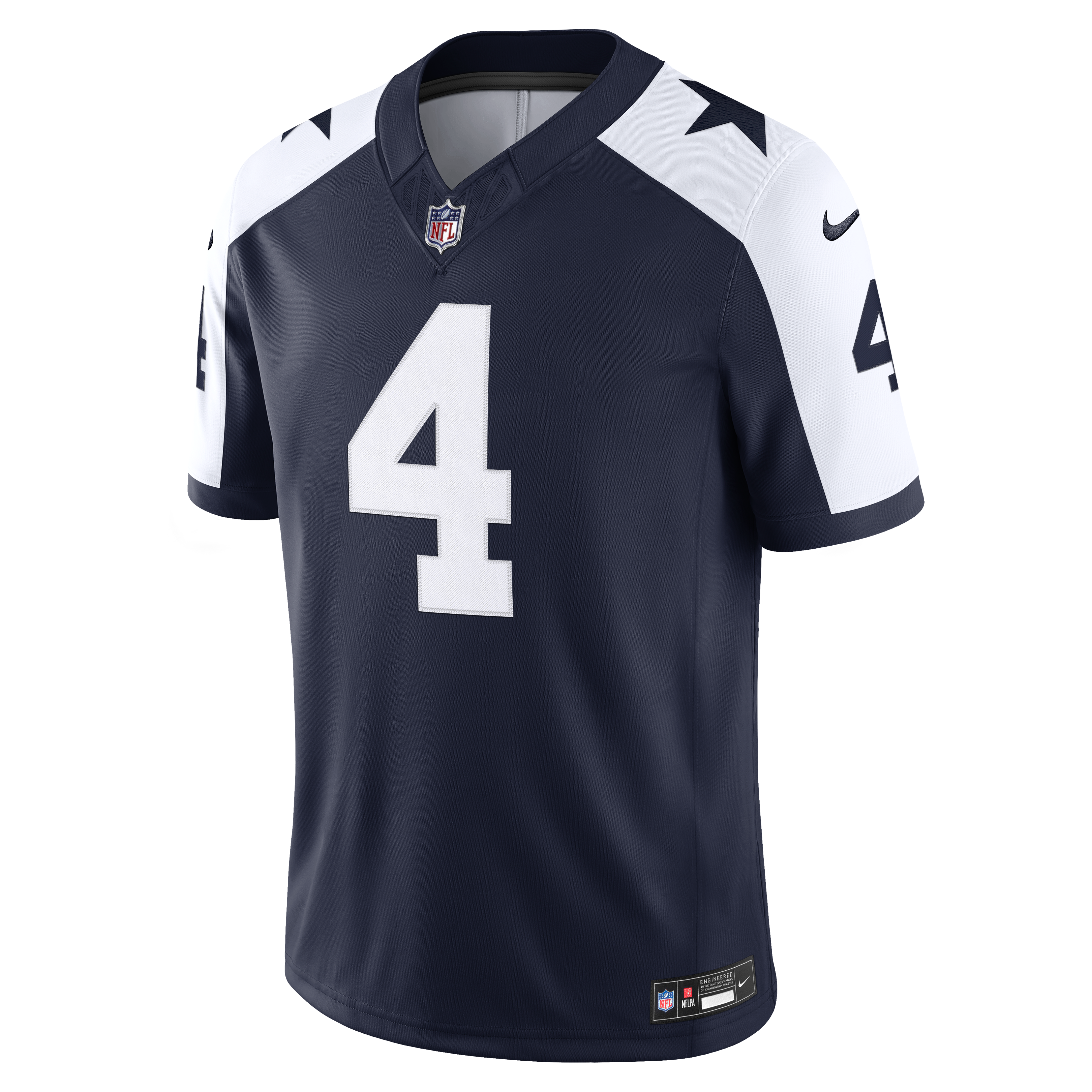 Men's Nike Dak Prescott Navy Dallas Cowboys Alternate Vapor F.U.S.E. Stitched Limited Jersey