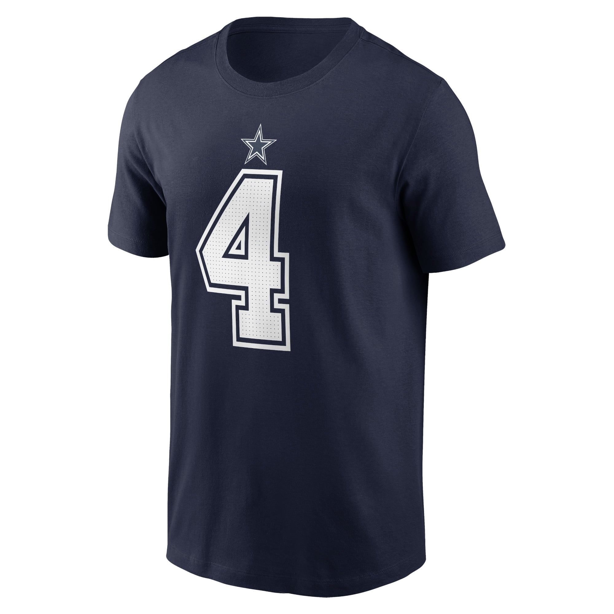Men's Nike Dak Prescott Navy Dallas Cowboys Name & Number T-Shirt