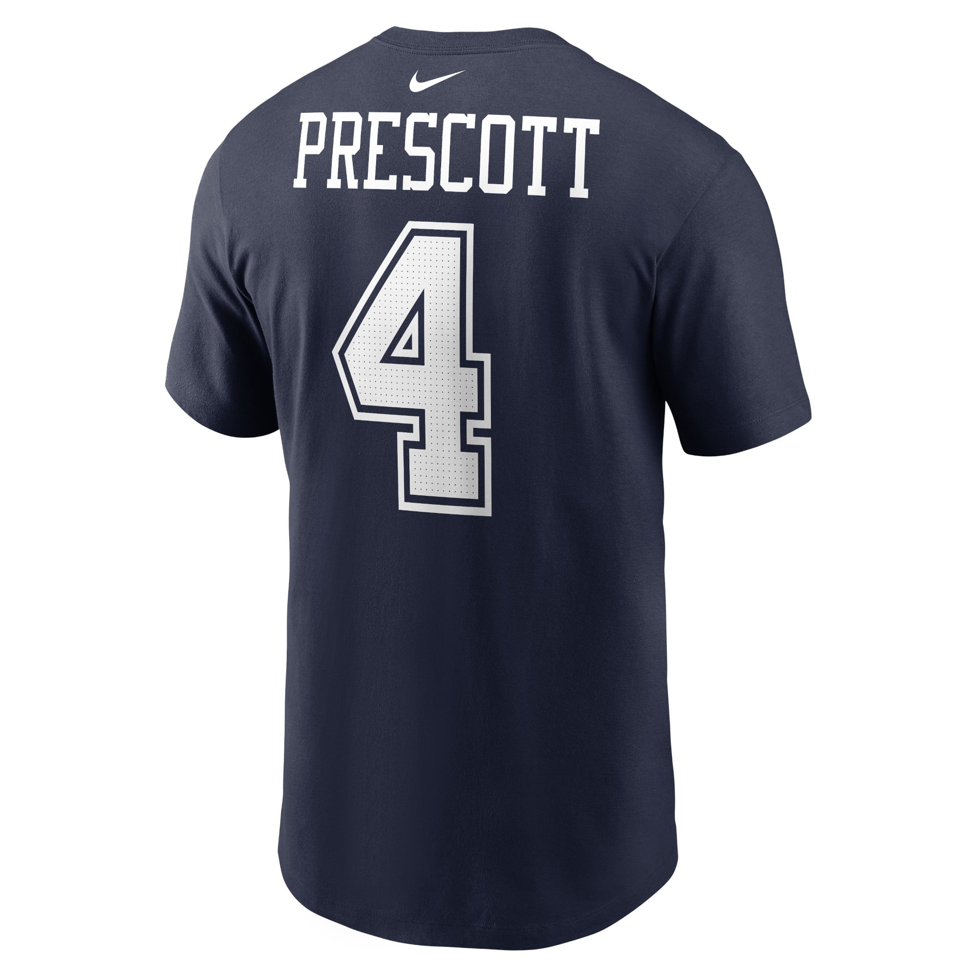 Men's Nike Dak Prescott Navy Dallas Cowboys Name & Number T-Shirt