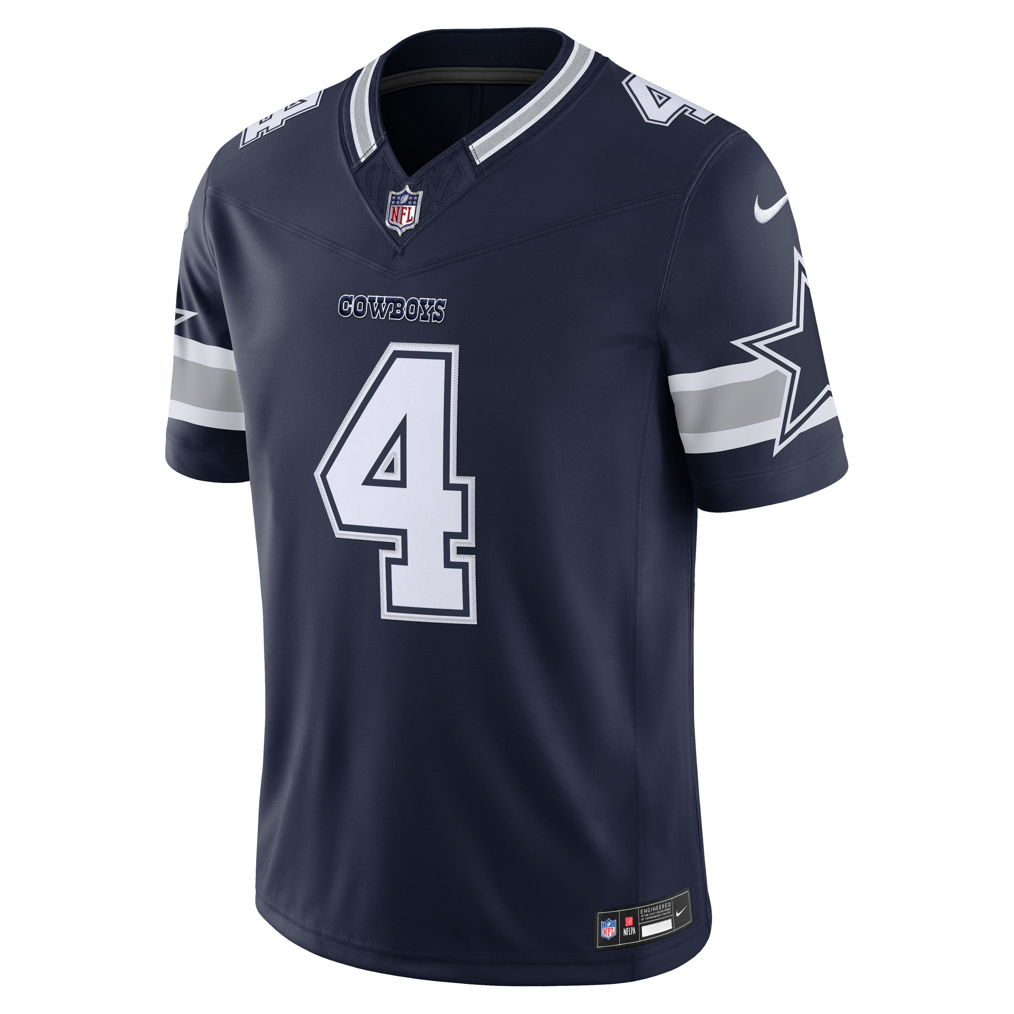 Men's Nike Dak Prescott Navy Dallas Cowboys Team Vapor F.U.S.E. Stitched Limited Jersey