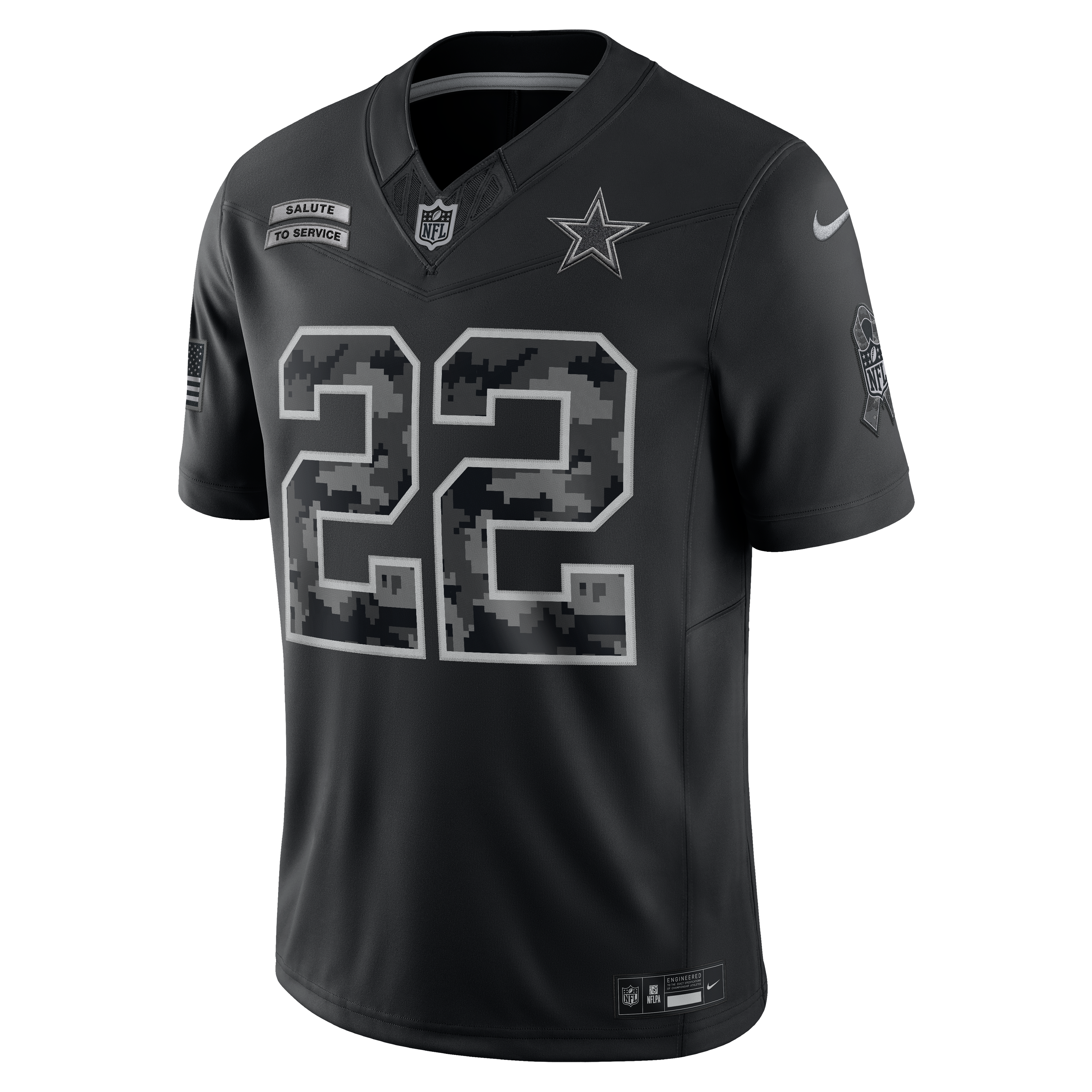 Maillot Nike Emmitt Smith noir Dallas Cowboys 2026 Salute to Service pour joueur retraité, édition limitée cousue