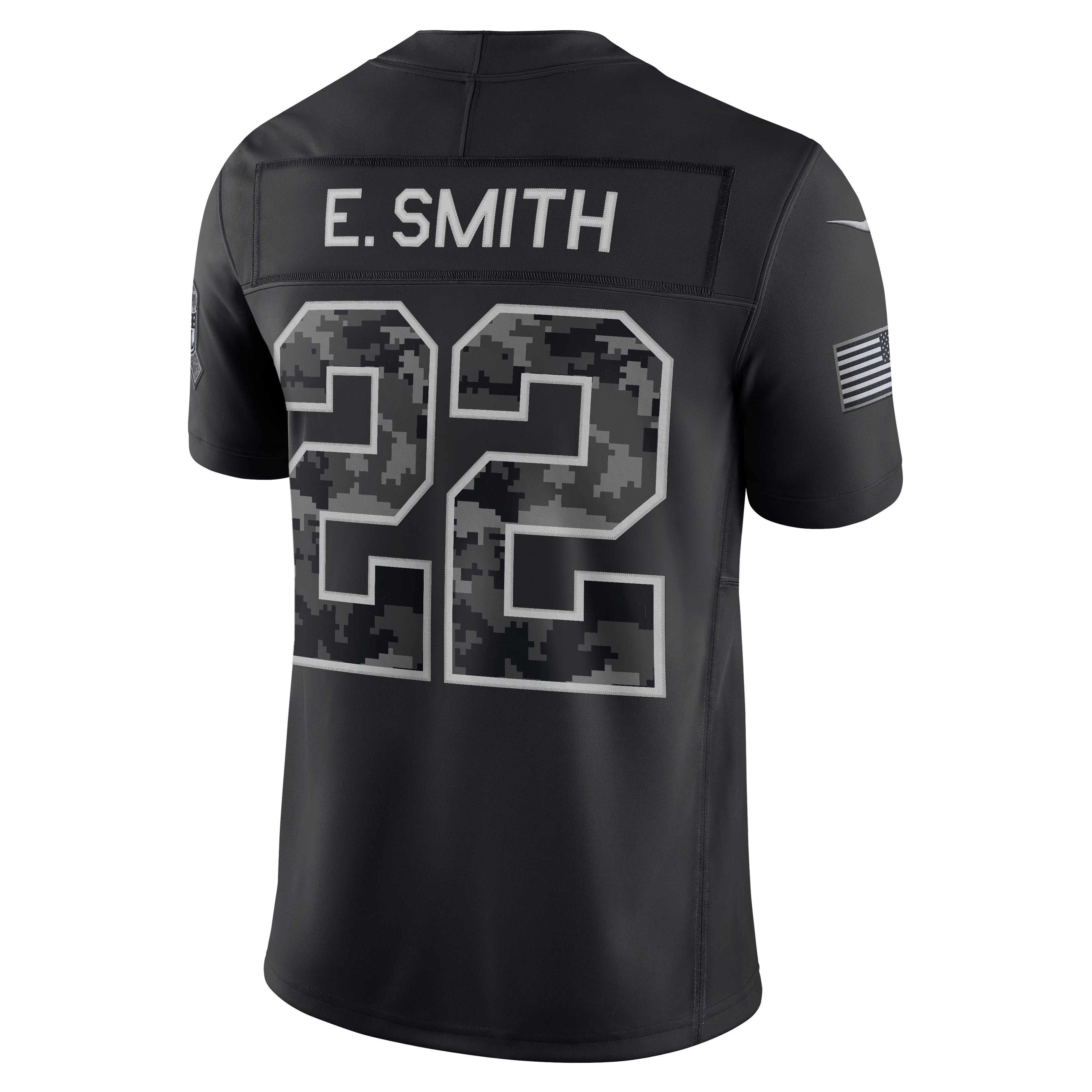 Maillot Nike Emmitt Smith noir Dallas Cowboys 2026 Salute to Service pour joueur retraité, édition limitée cousue