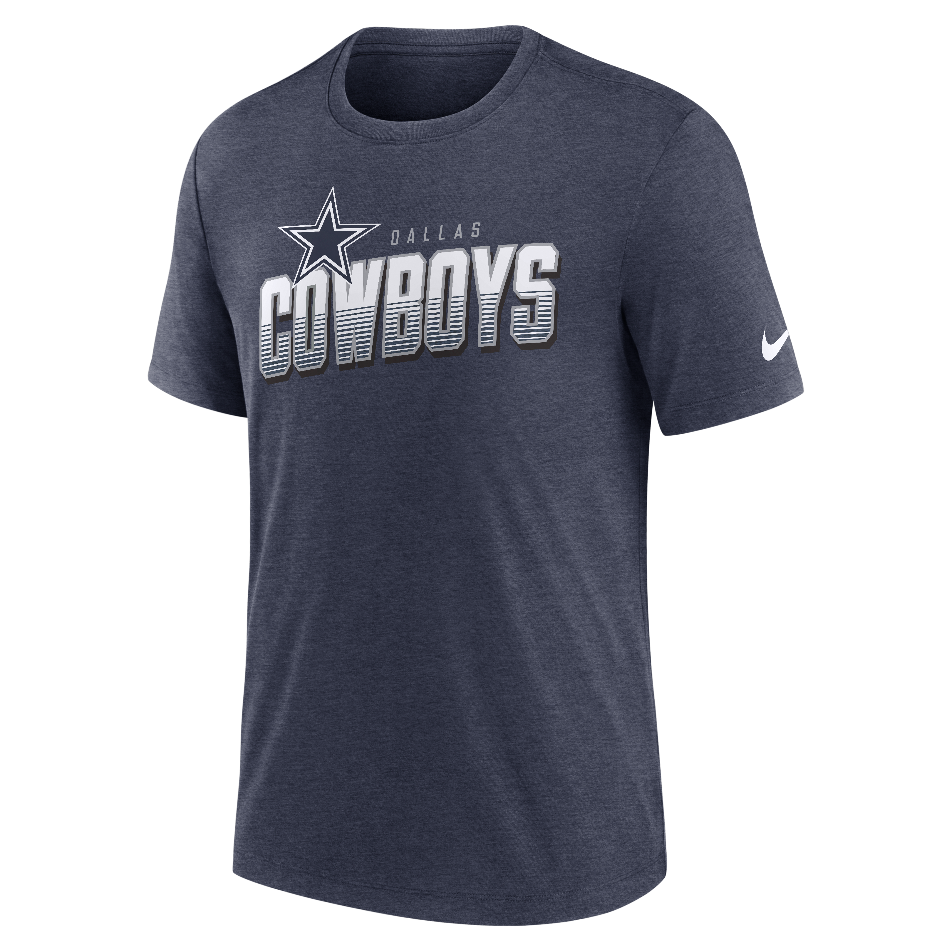Men's Nike Gray Dallas Cowboys Believe The Game Tri-Blend T-Shirt