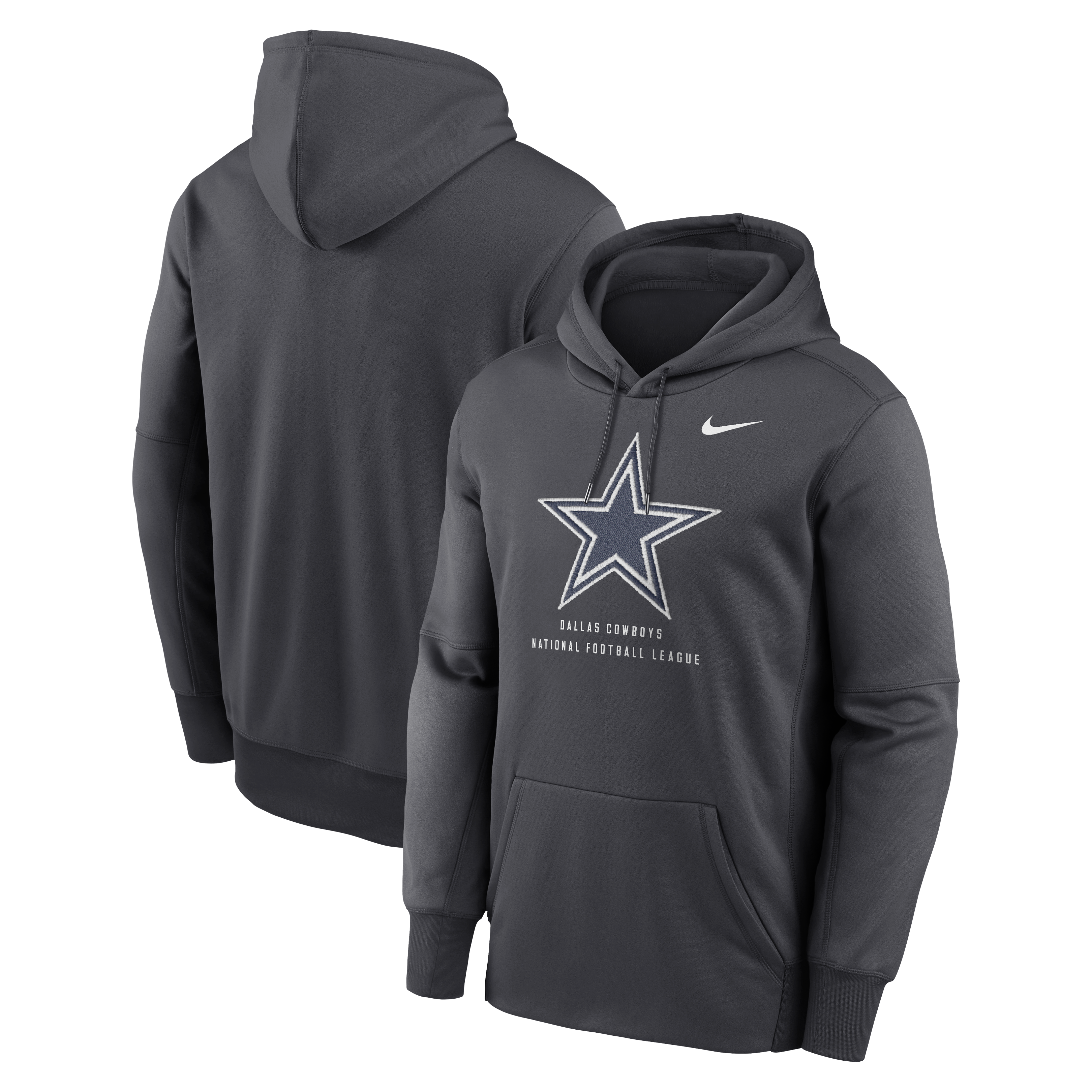 Men's Nike Navy Dallas Cowboys Toss Sweep Therma-FIT Hoodie