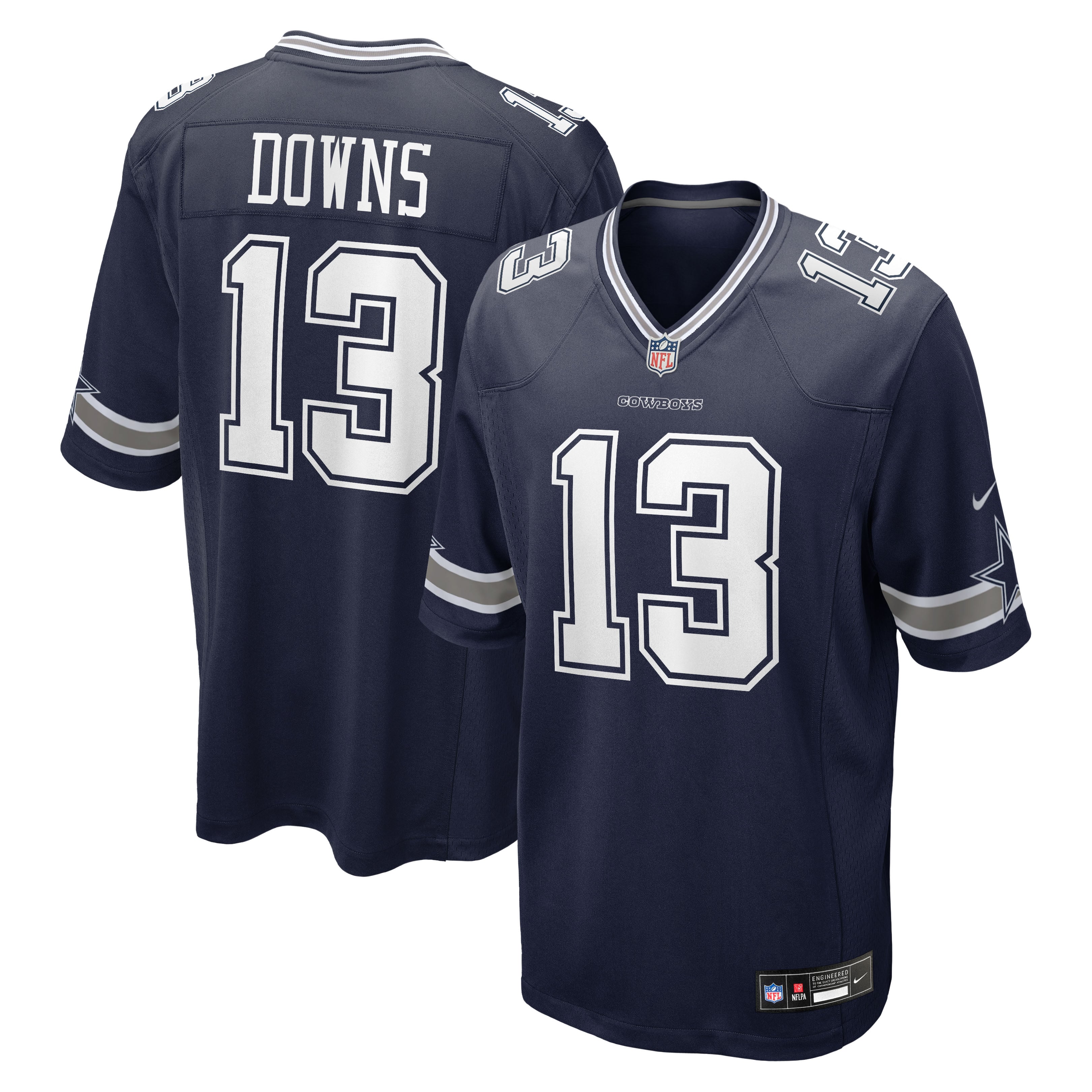 Maillot de match Nike Caleb Downs blanc des Dallas Cowboys pour homme
