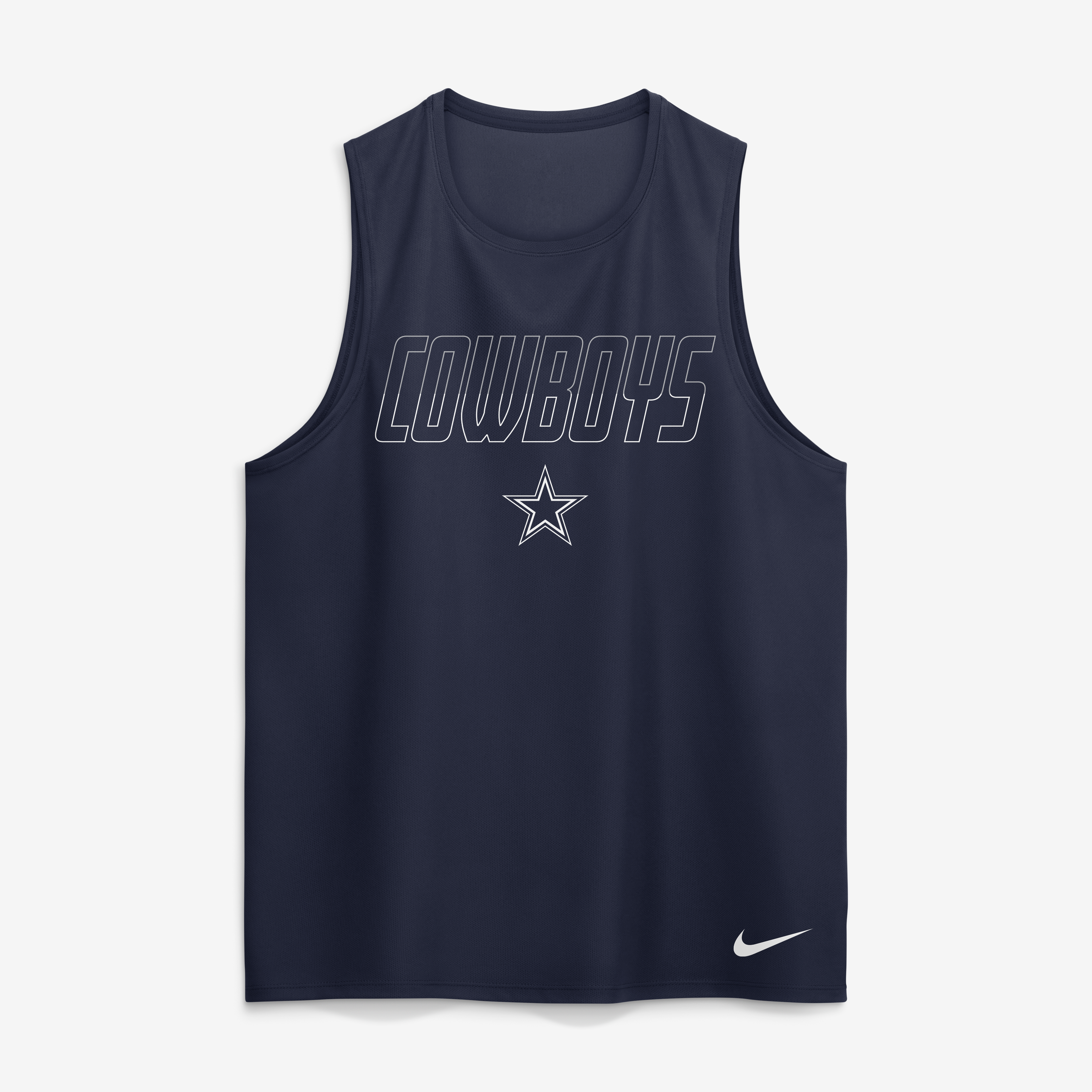 Men's Nike Navy Dallas Cowboys Kickoff Miler Dri-FIT Tank​ Top