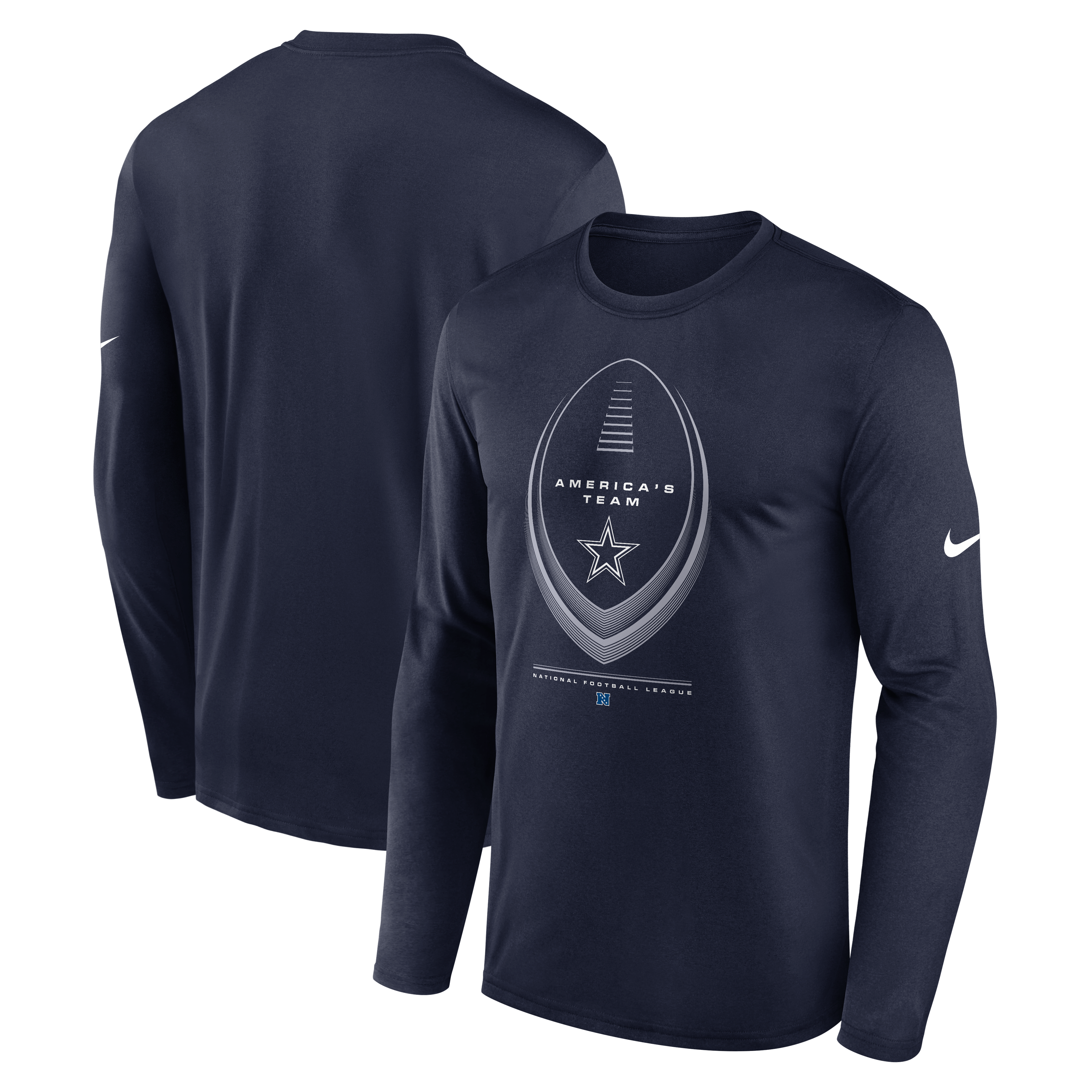 Men's Nike Navy Dallas Cowboys Legend Icon Dri-FIT Long Sleeve T-Shirt