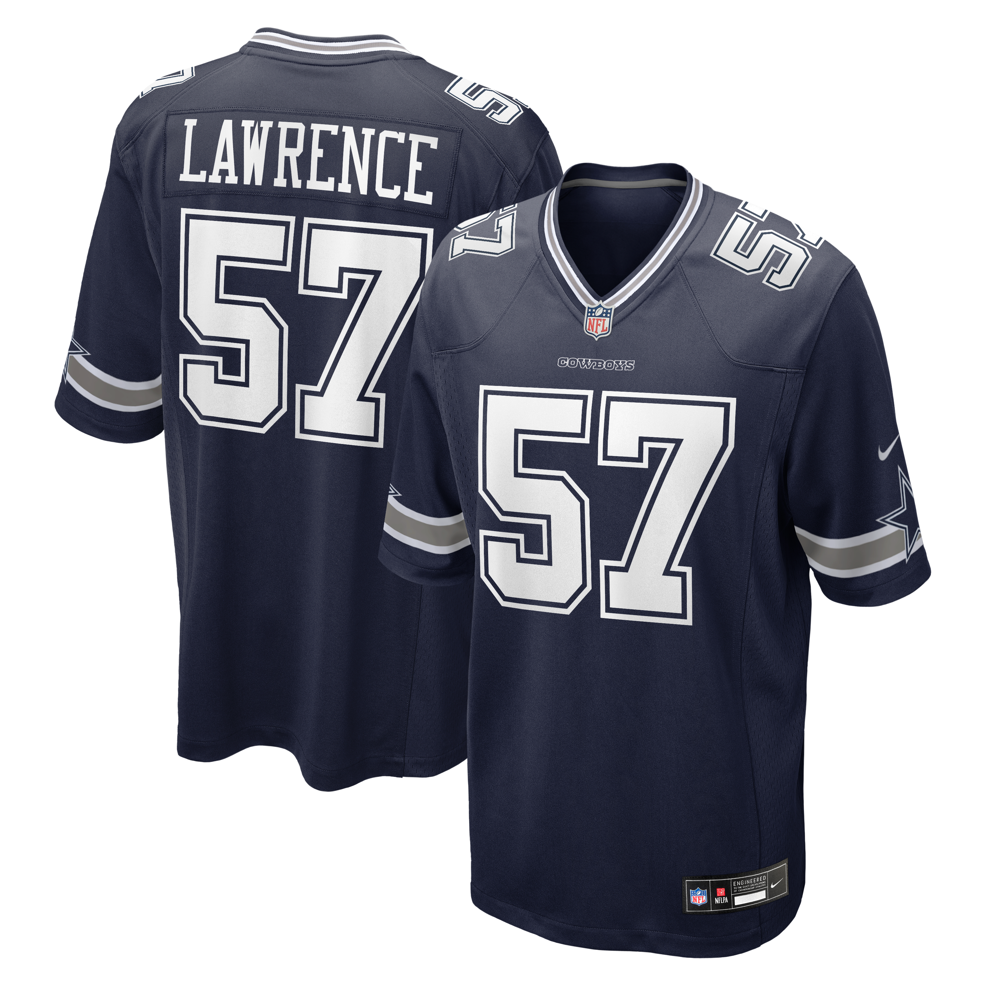 Maillot de match Nike Malachi Lawrence blanc des Dallas Cowboys pour homme