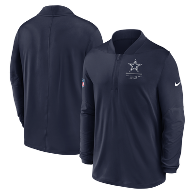 Dallas Cowboys Nike Sideline Logo Glory Midweight Dri-FIT Half-Zip Pullover - Navy